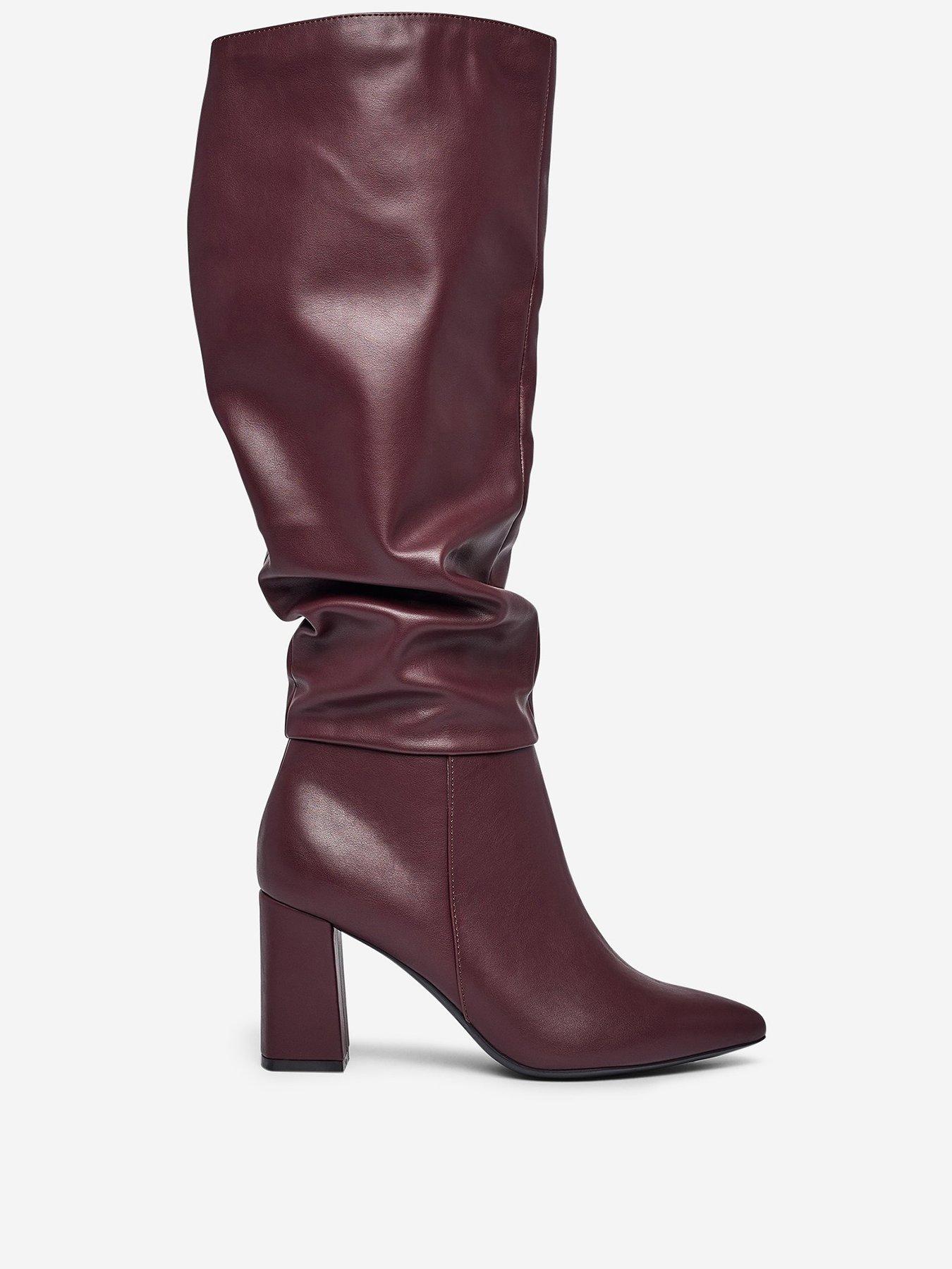 dorothy perkins burgundy boots