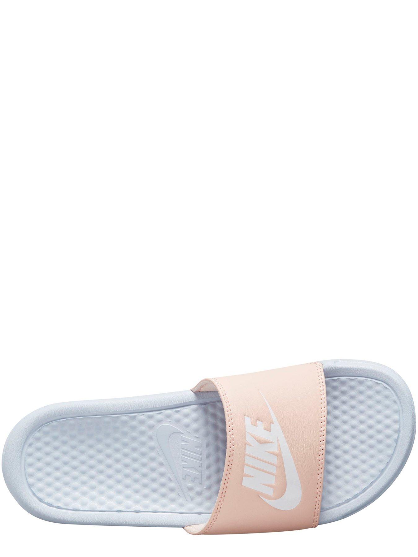 baby blue nike slides