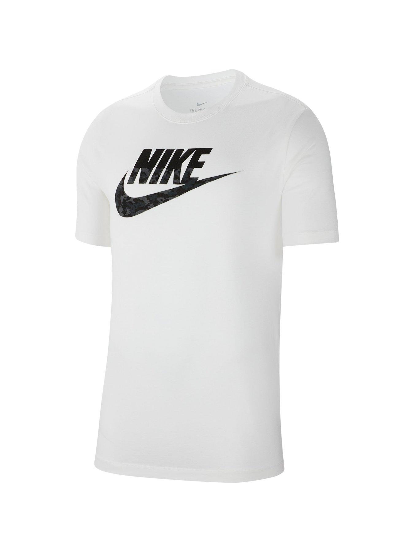 white nike top with black tick