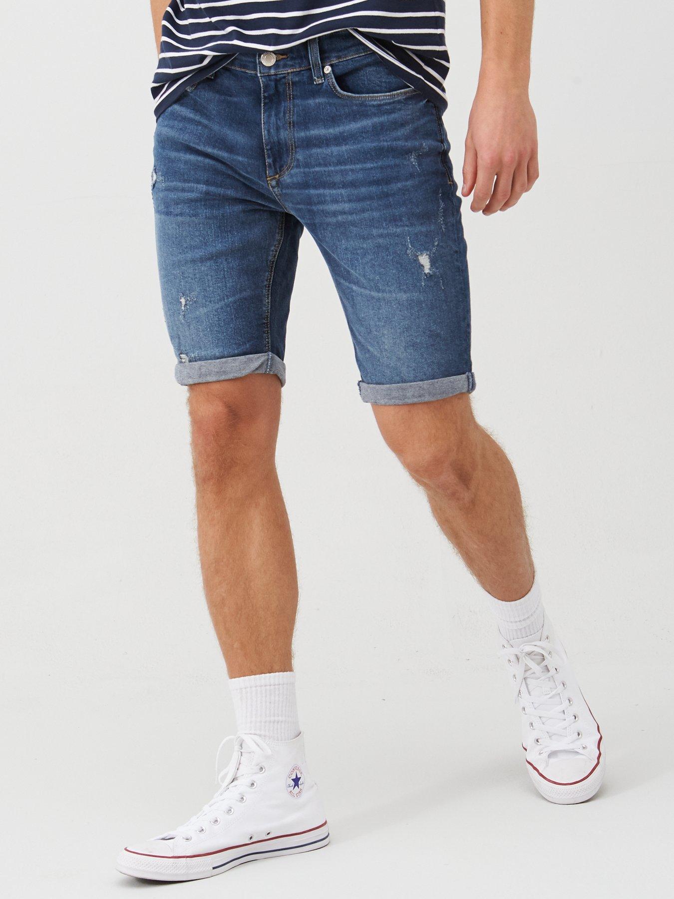river island mens denim shorts