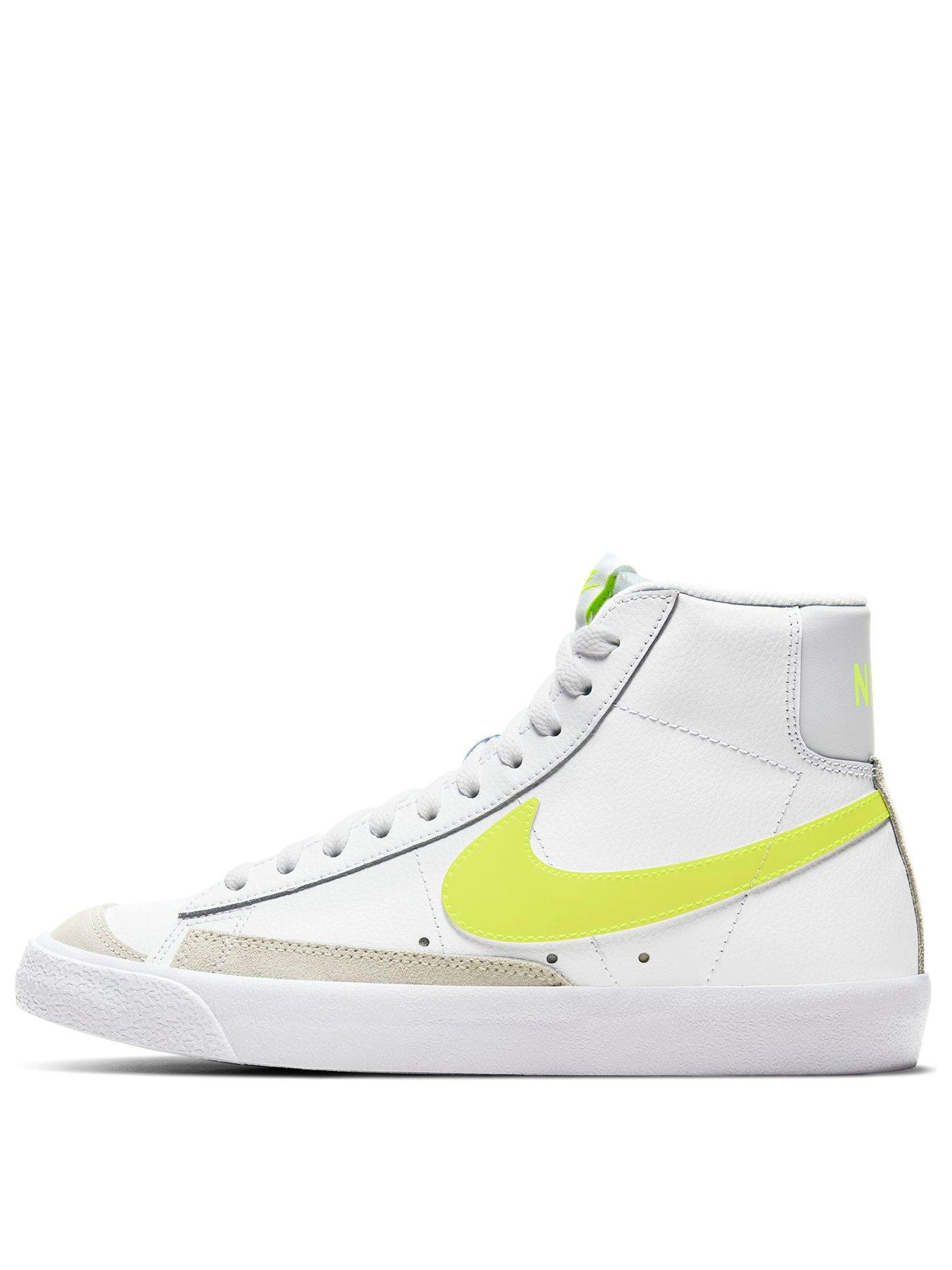 nike blazer 77 trainers in white and yellow
