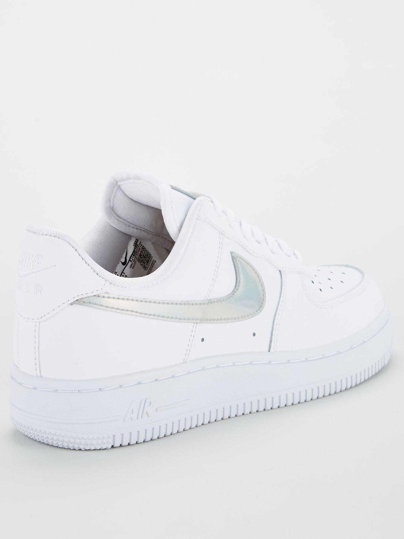 nike air force 1 silver tick
