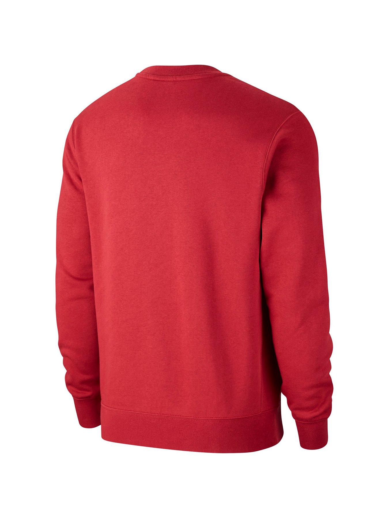 nike club crew sweatshirt red