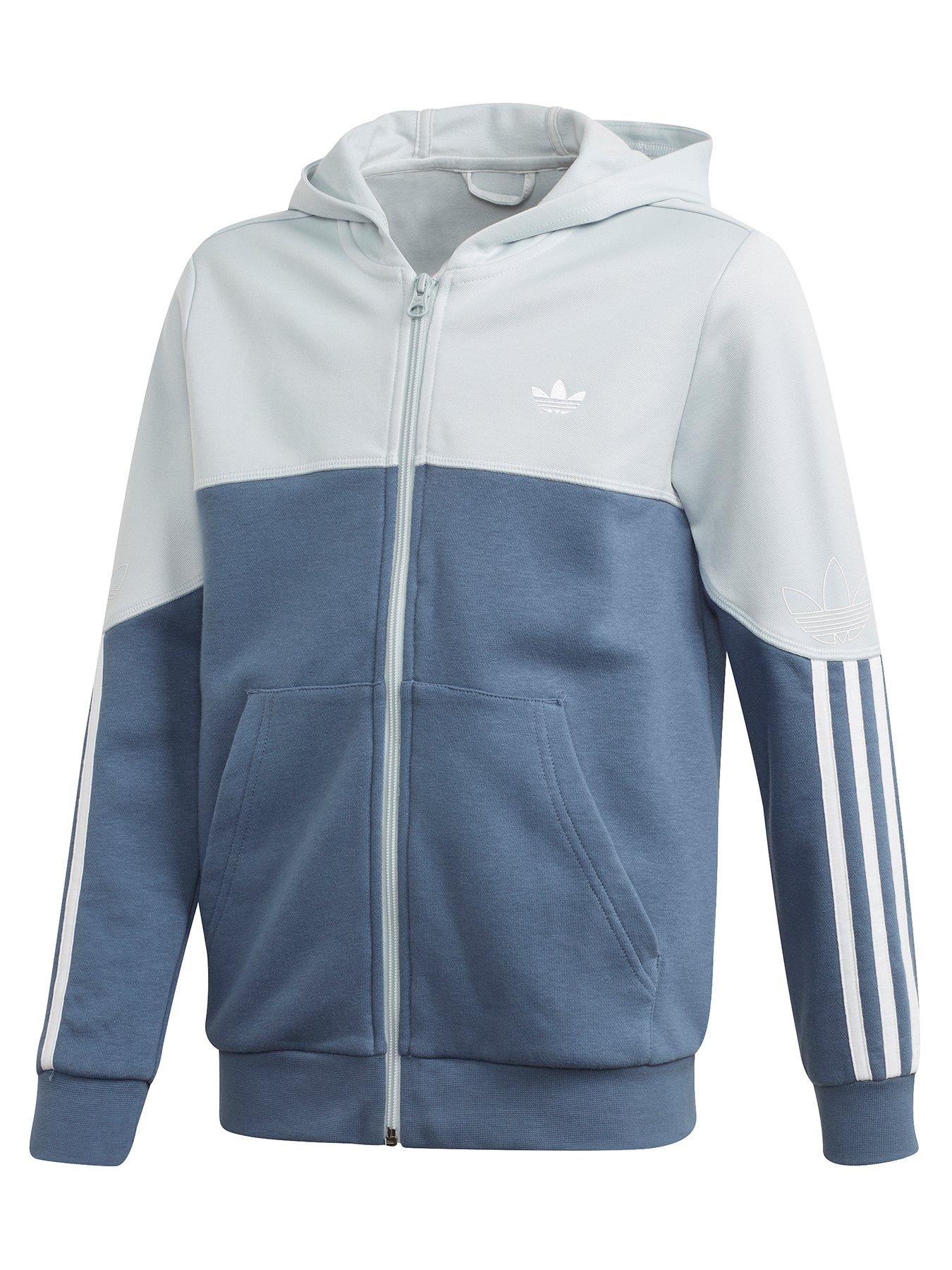 blue adidas zip up