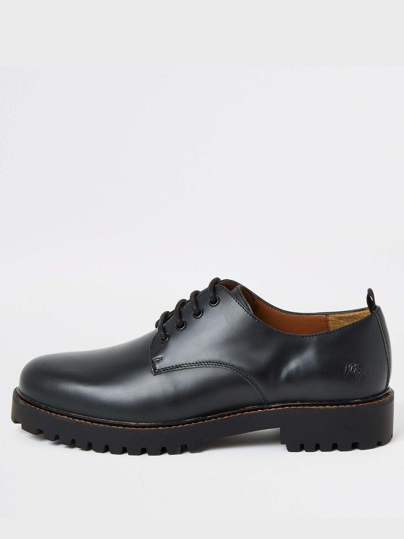 black chunky sole shoes