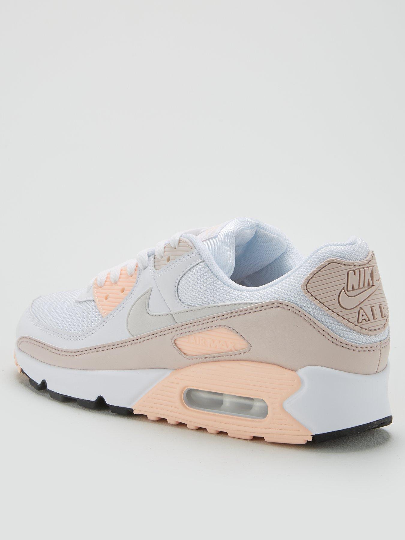 air max 90 white and pink