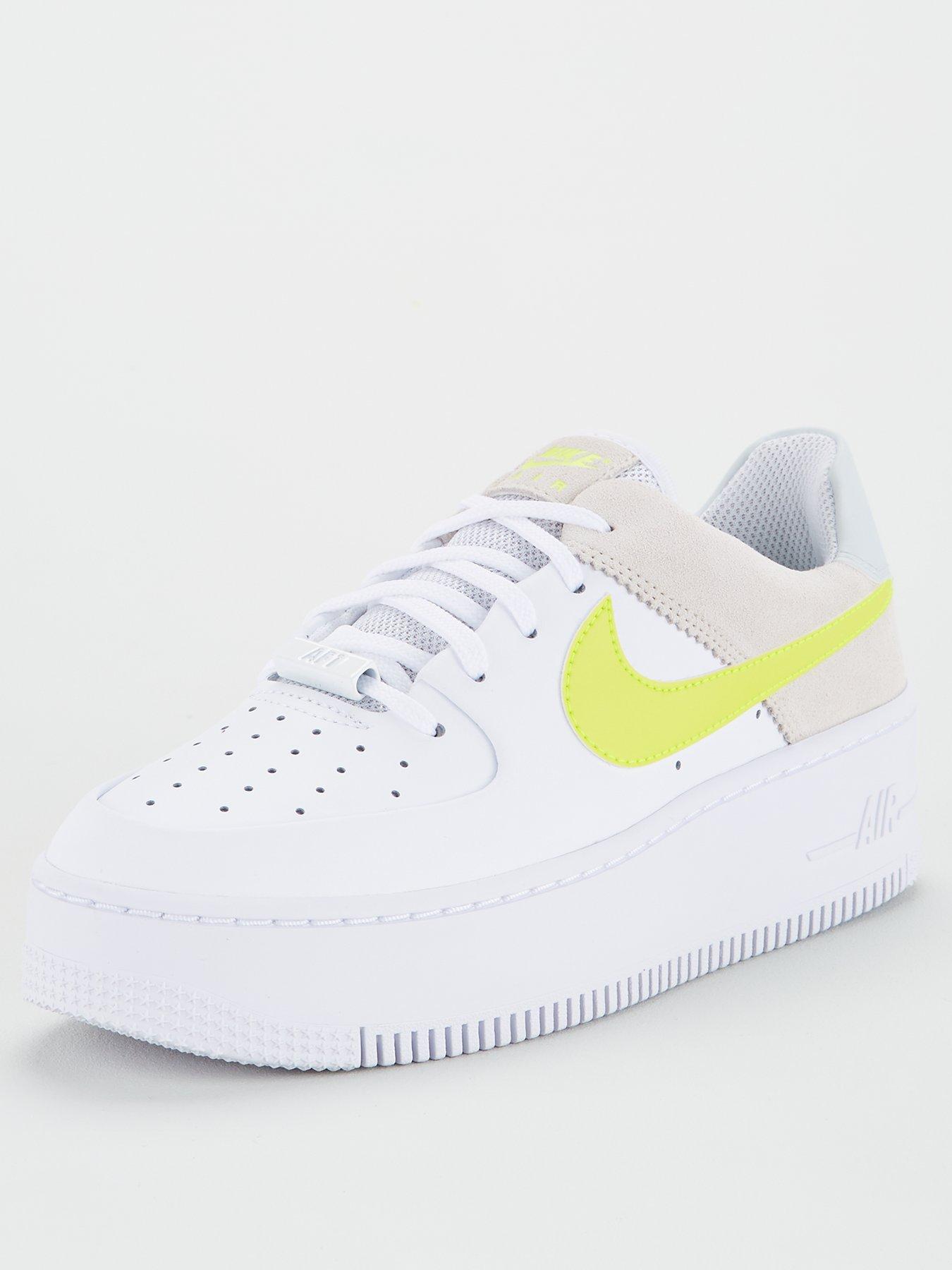 nike air force with yellow tick