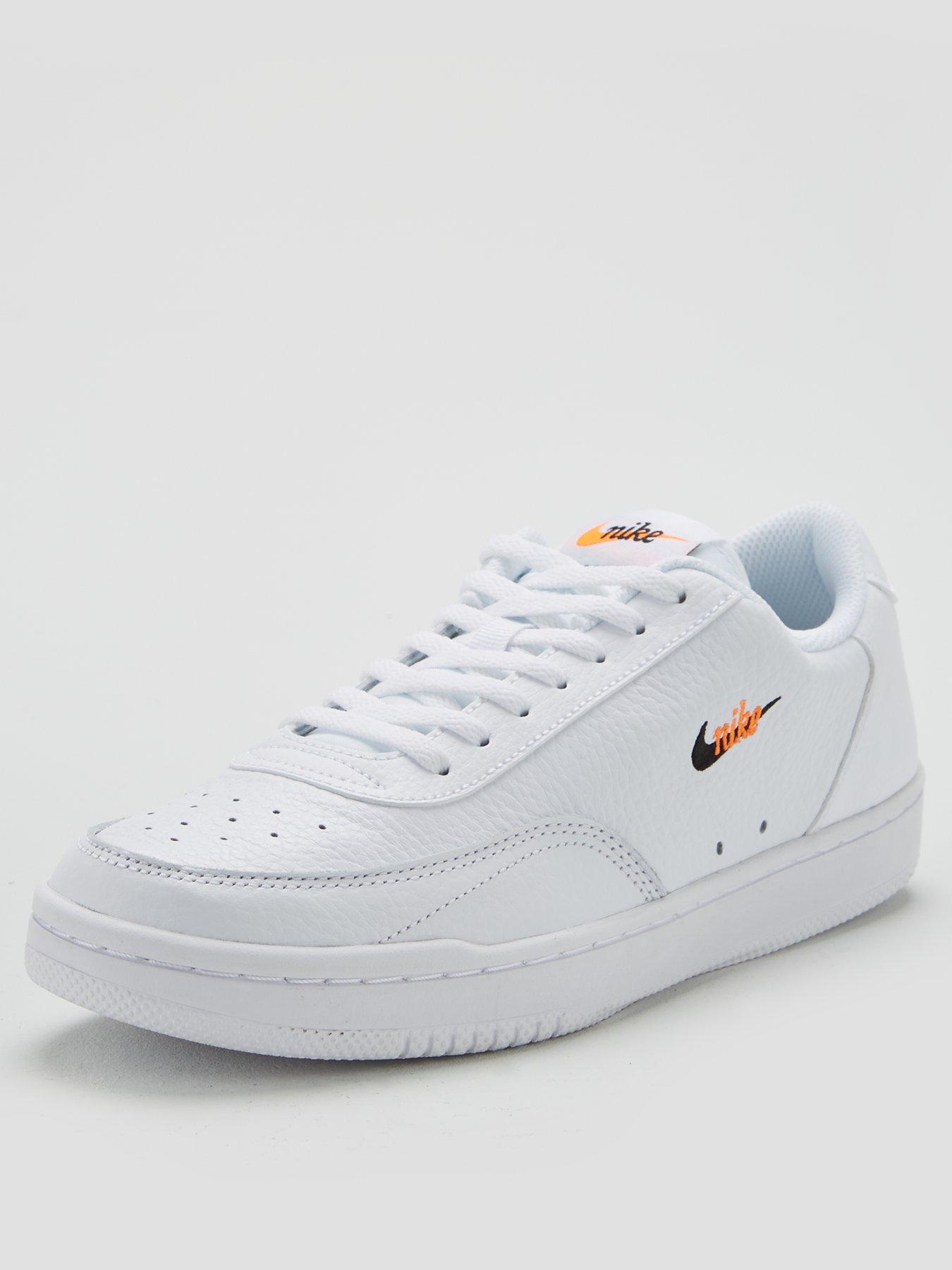 nike court vintage premium white orange