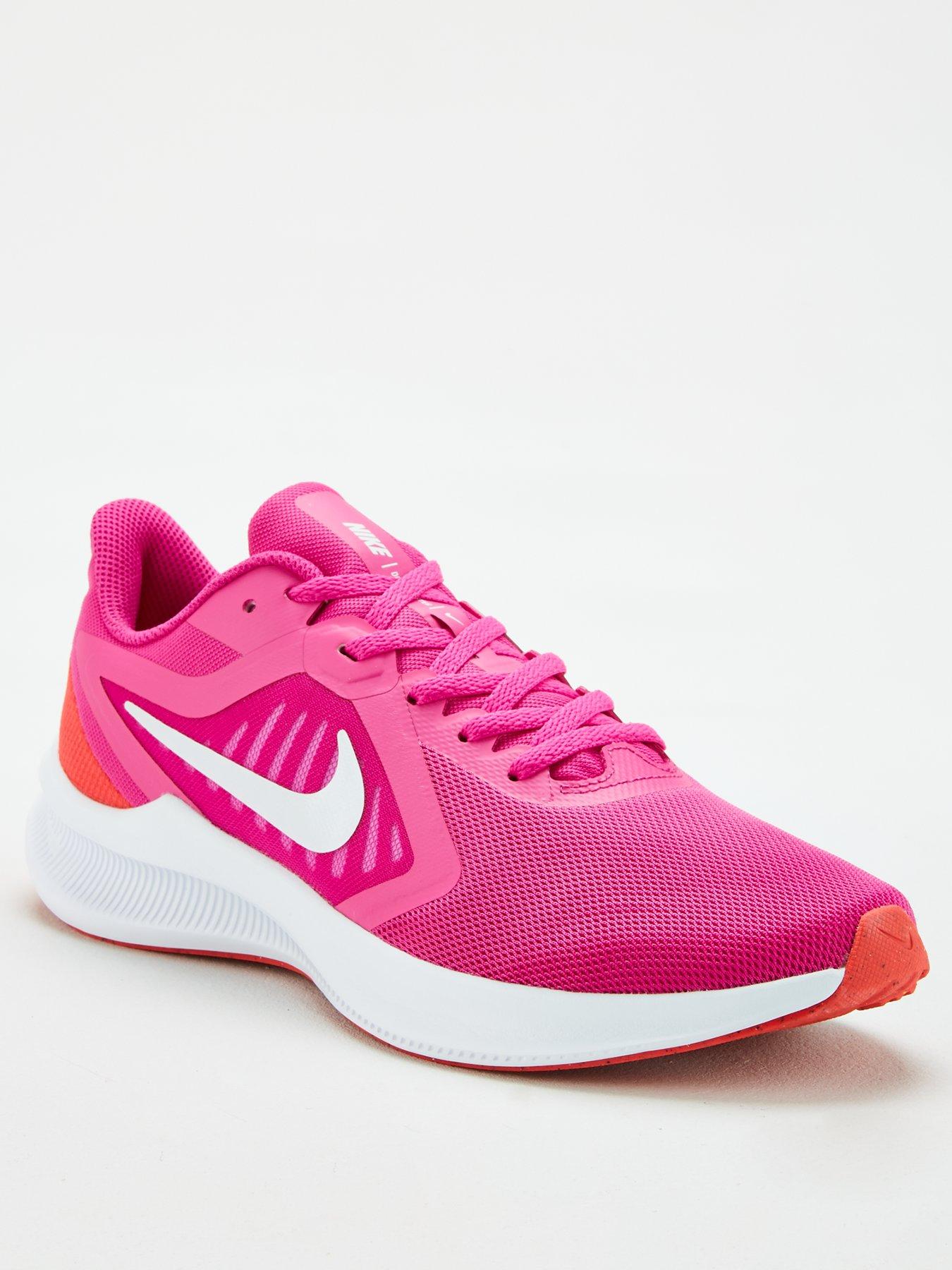 nike running downshifter trainers in pink