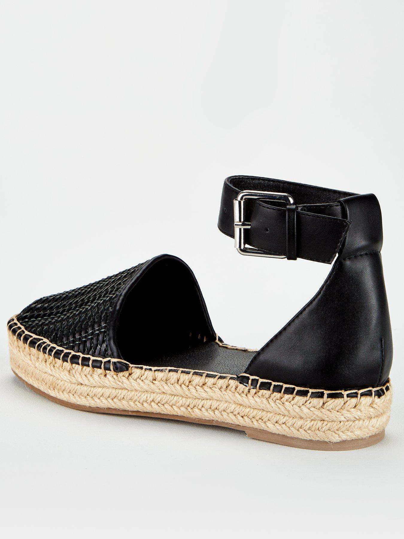 variable ankle strap espadrille flats