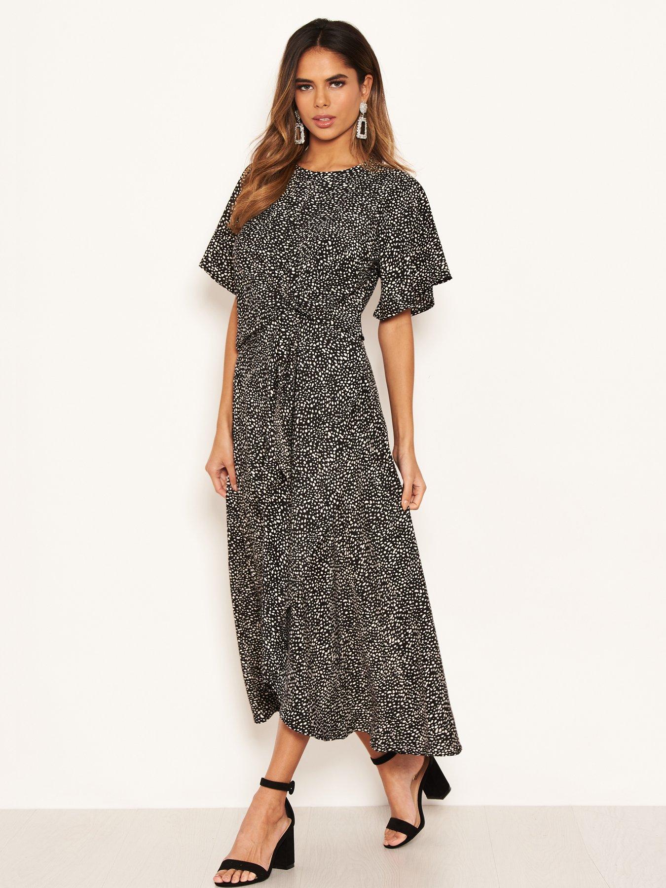 knot front midi dress