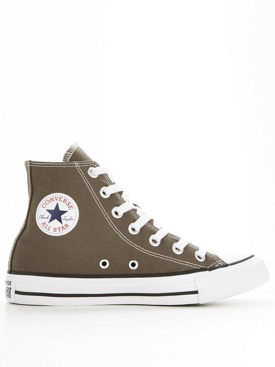 front image of converse-womens-hi-trainers-dark-grey