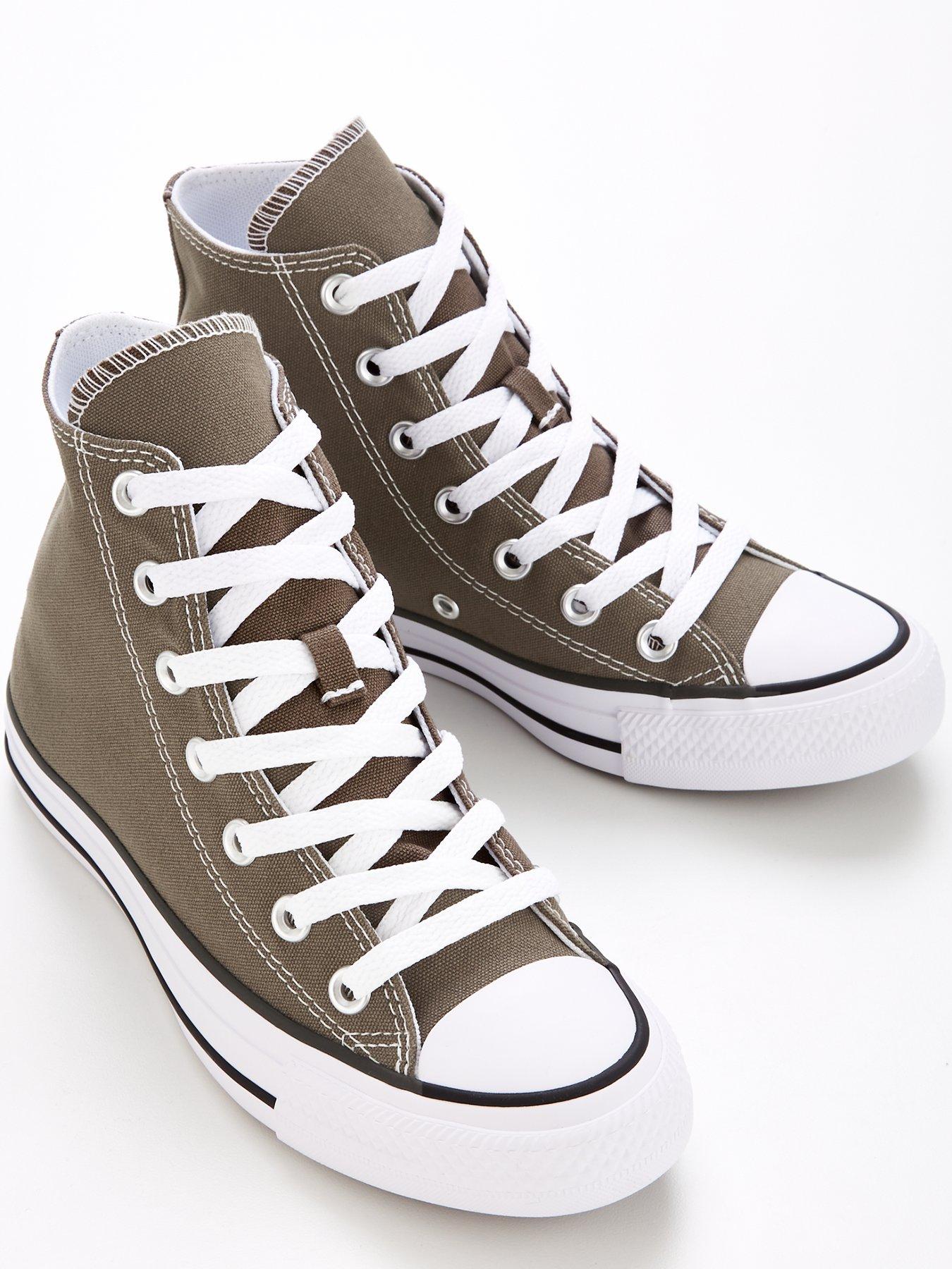 Grey converse womens high tops best sale