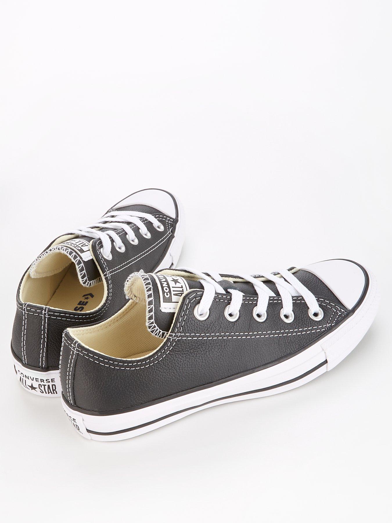 Converse Leather Ox Trainers Black Very