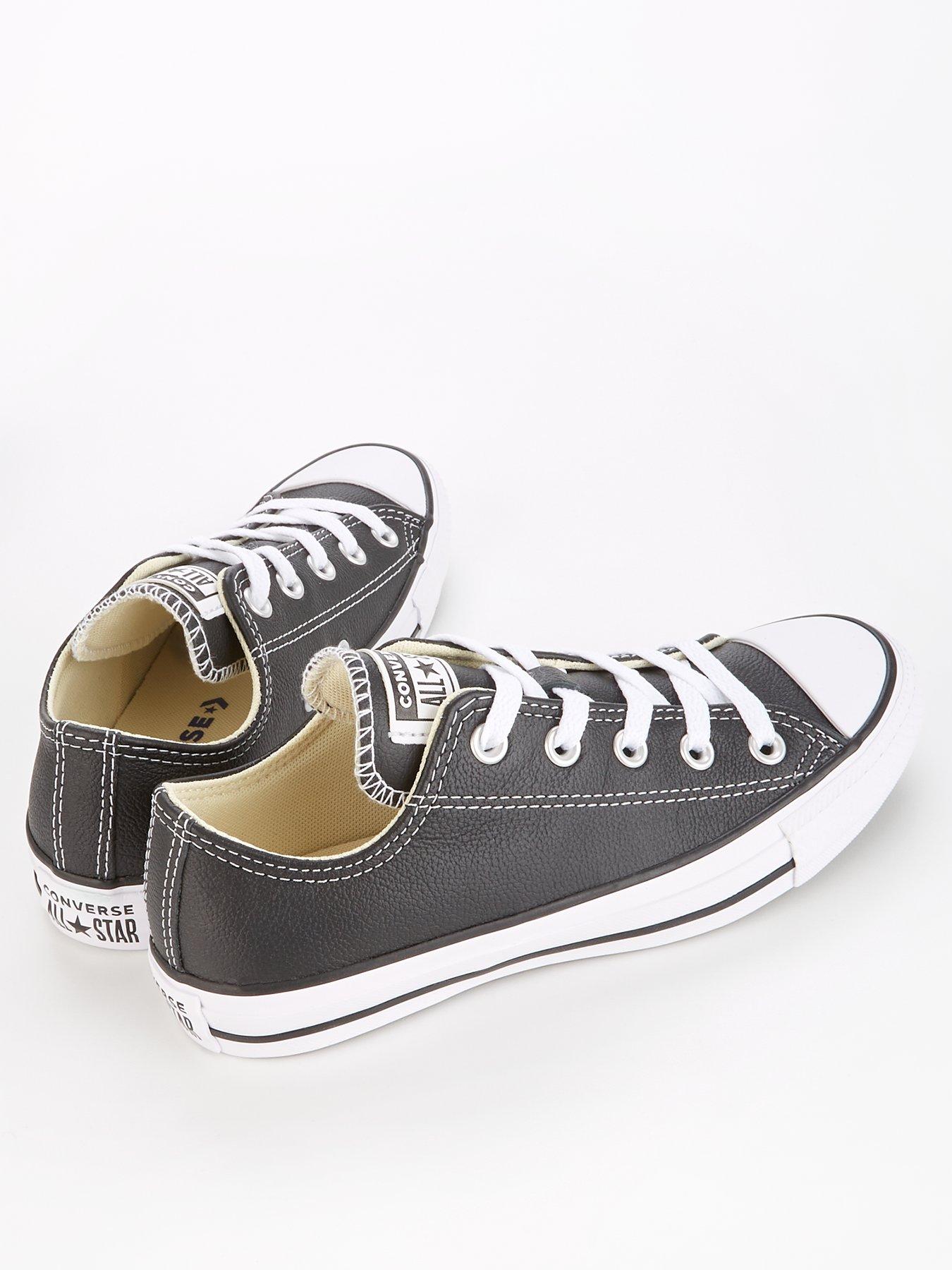 Womens black on sale low converse