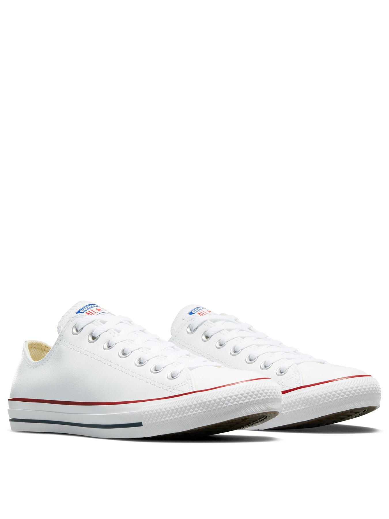 Image 2 of 7 of Converse Leather Ox Trainers - White