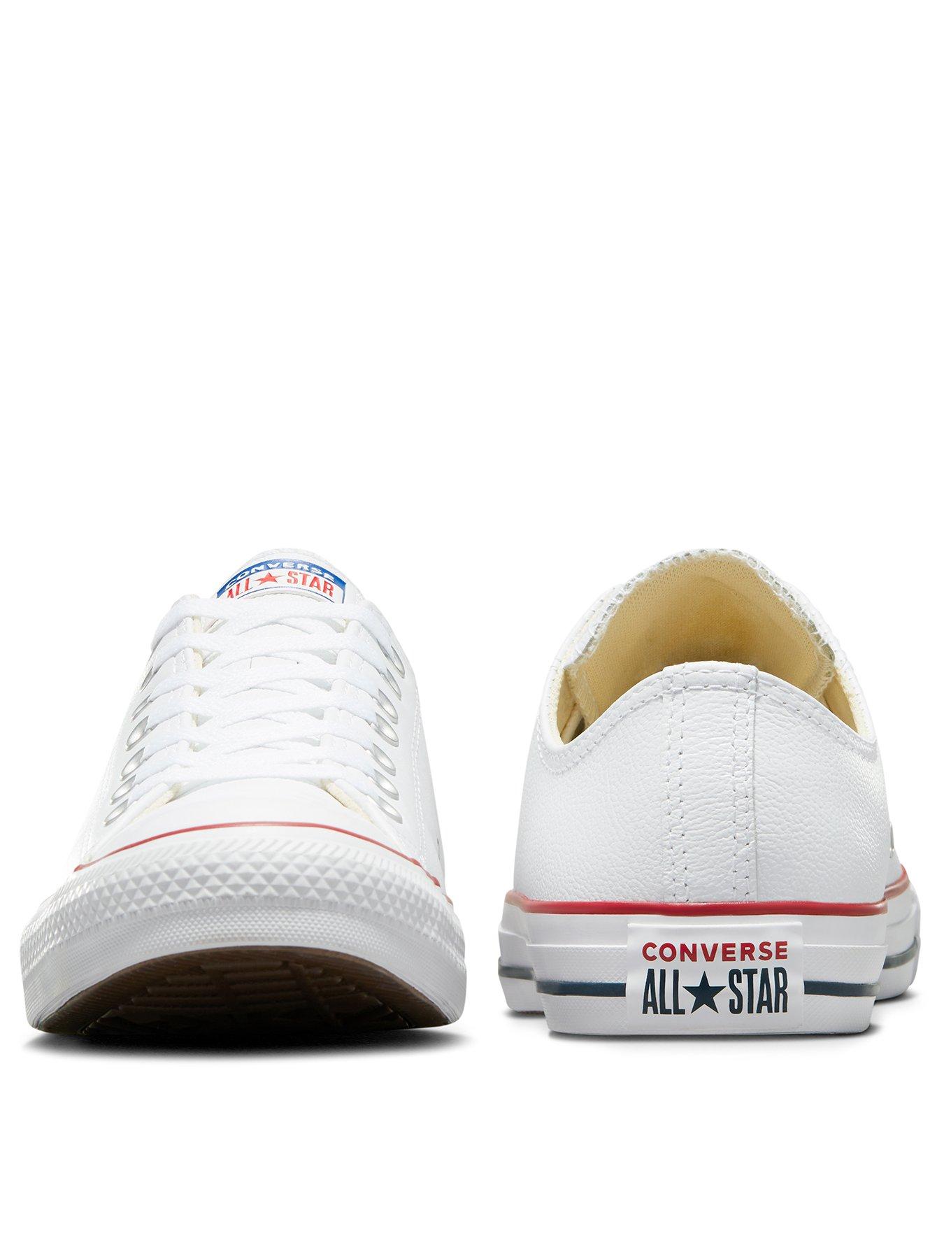 Image 3 of 7 of Converse Leather Ox Trainers - White