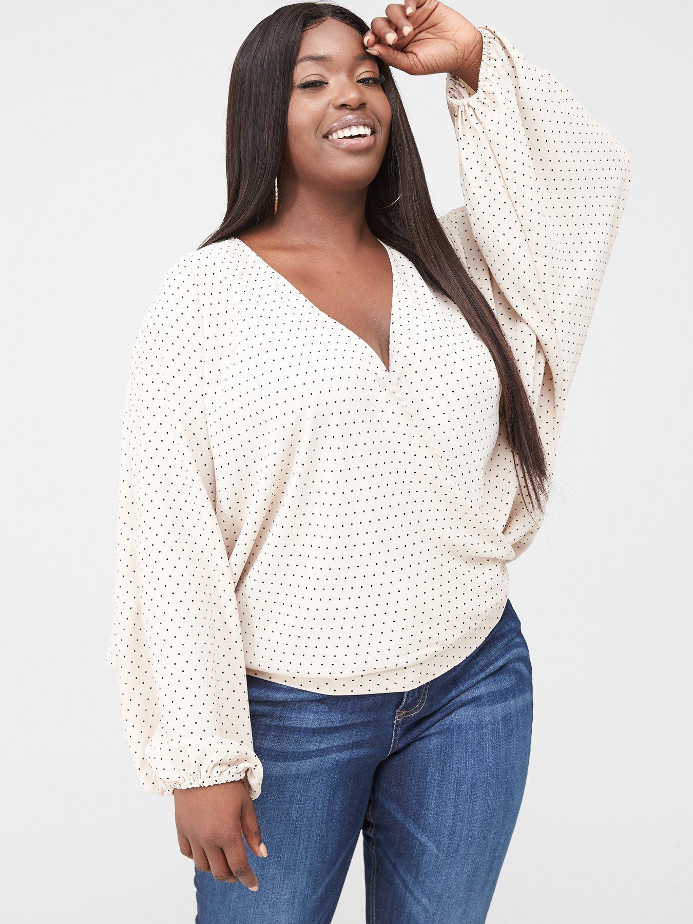 Ax Paris Curve Spotted Wrap Top review