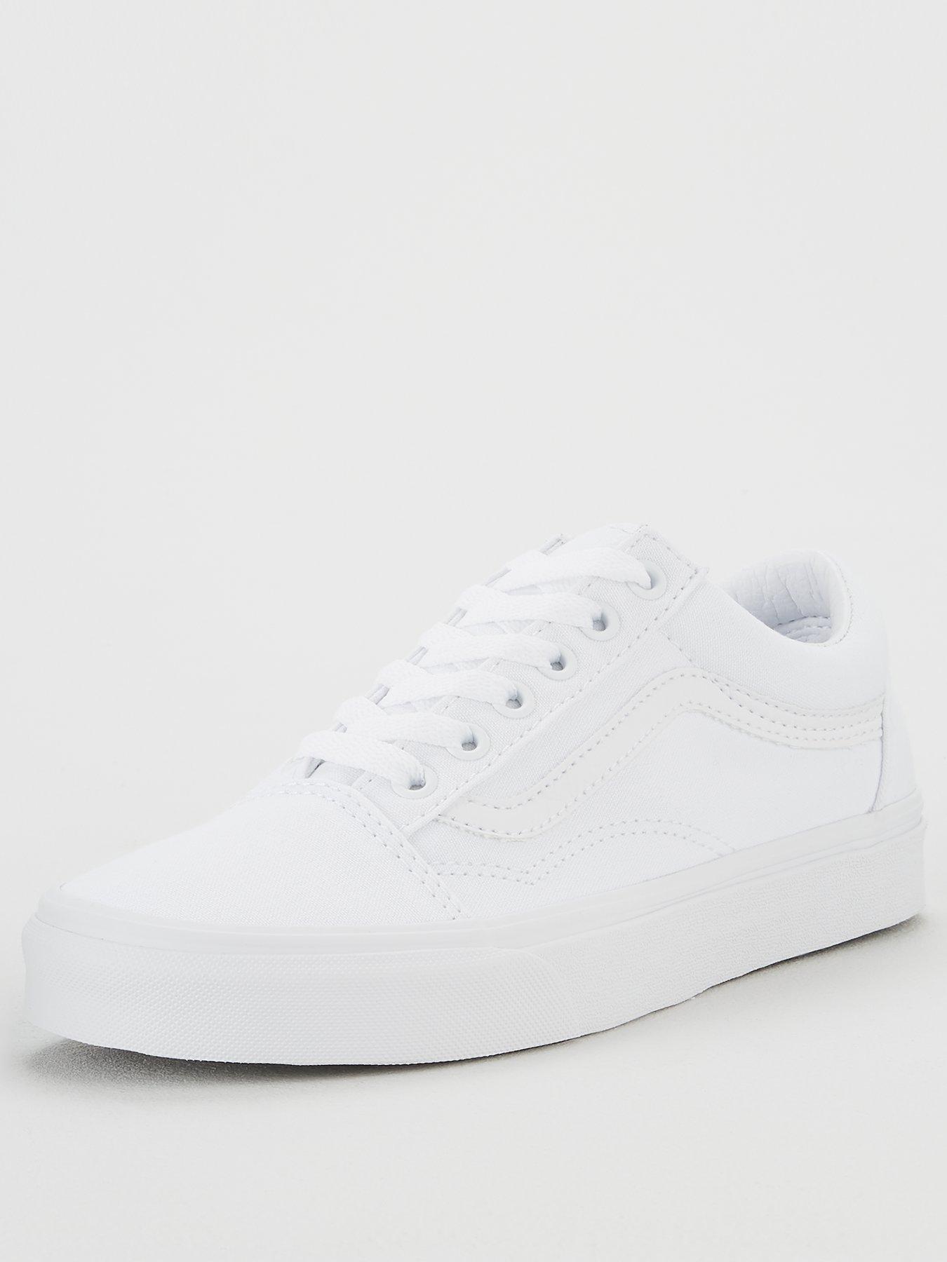 Womens white store vans trainers