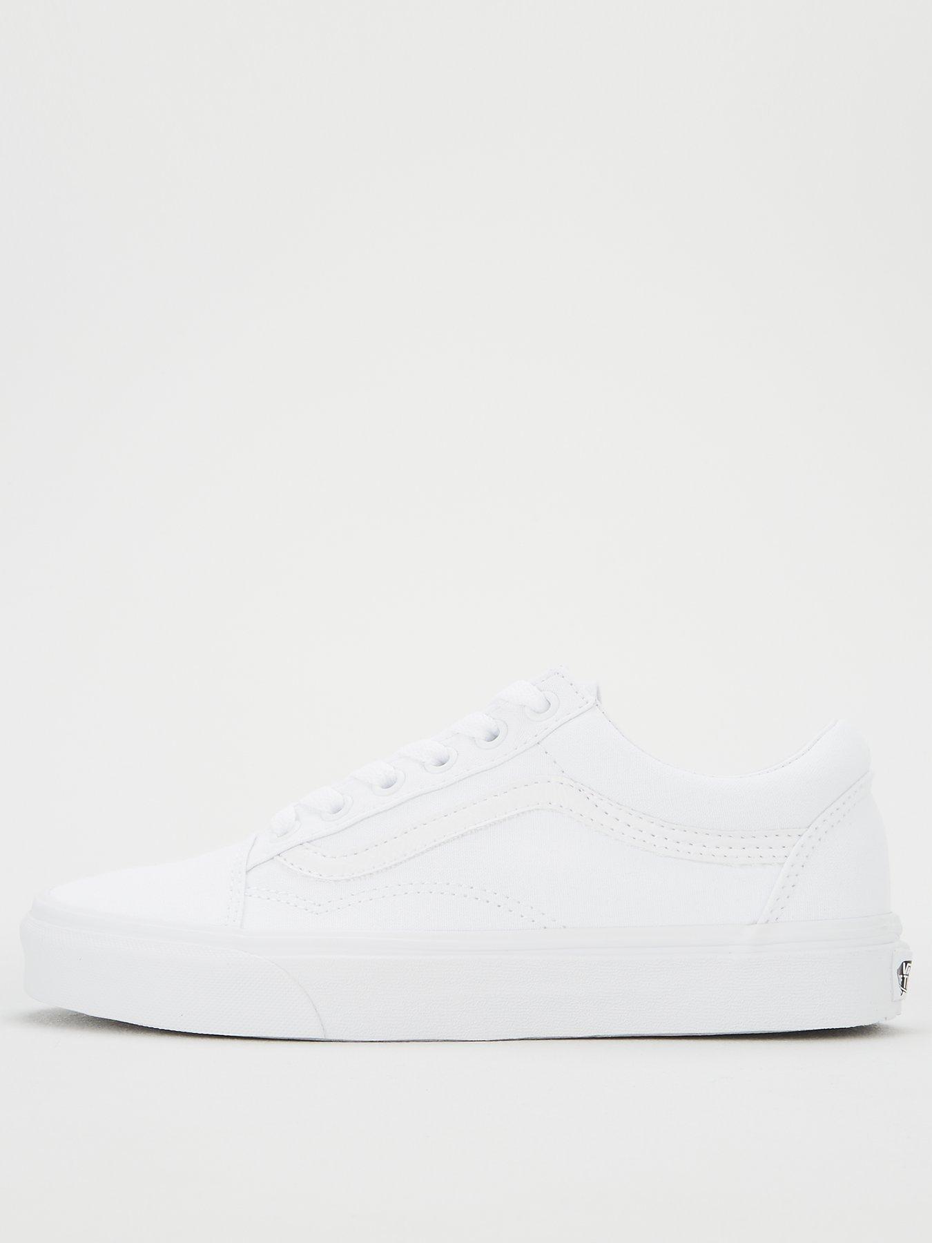 All white old 2024 skool platform vans