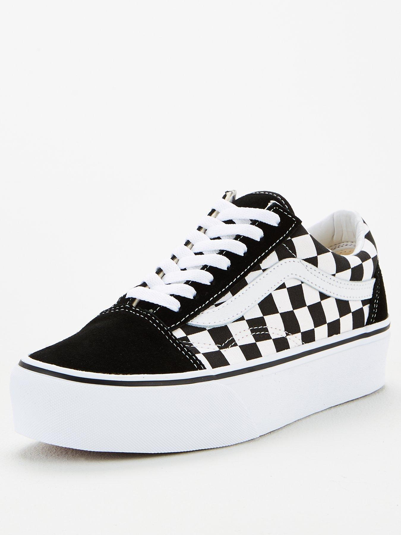 checkerboard vans lace up uk