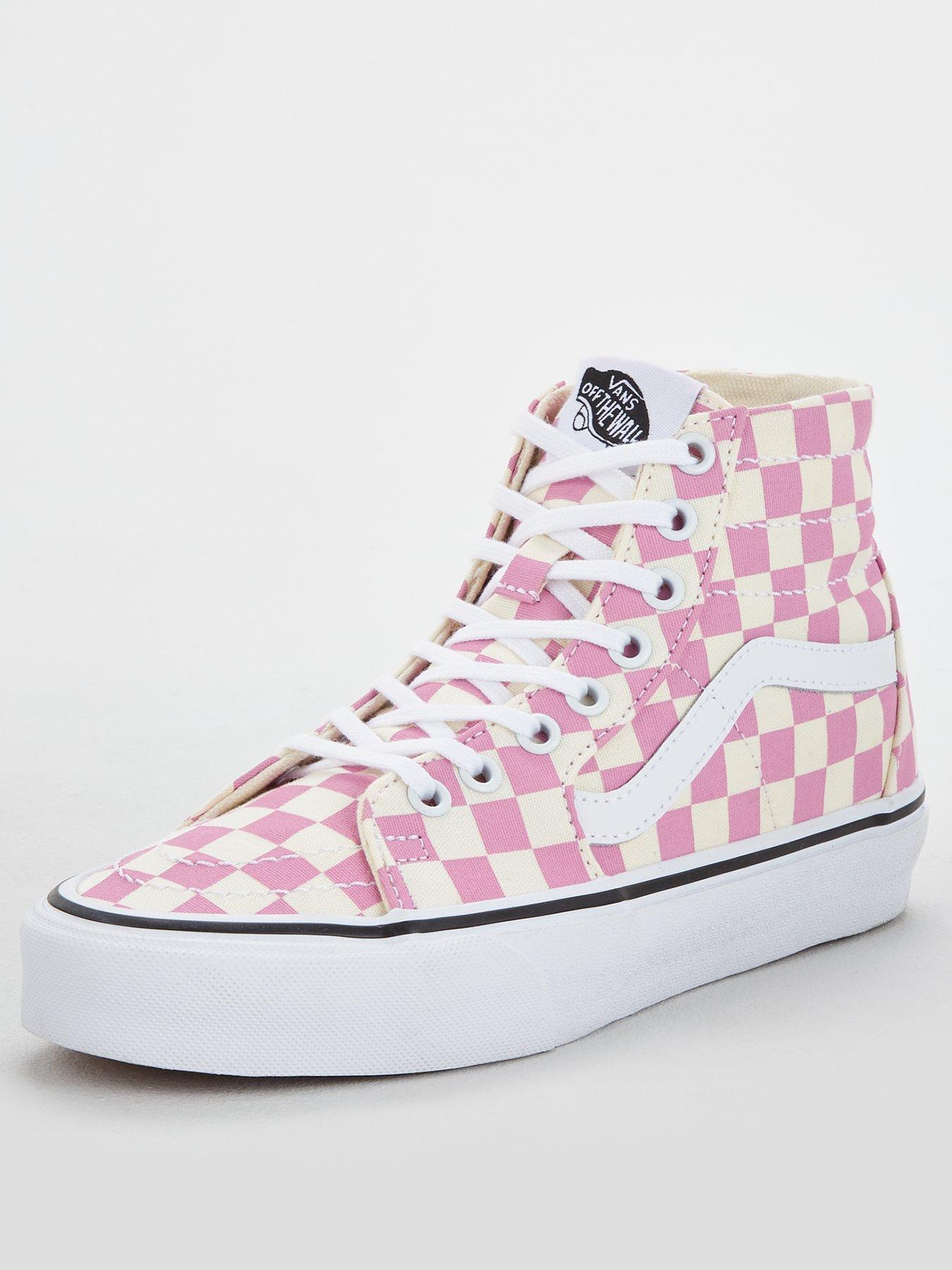 pink checkerboard vans uk