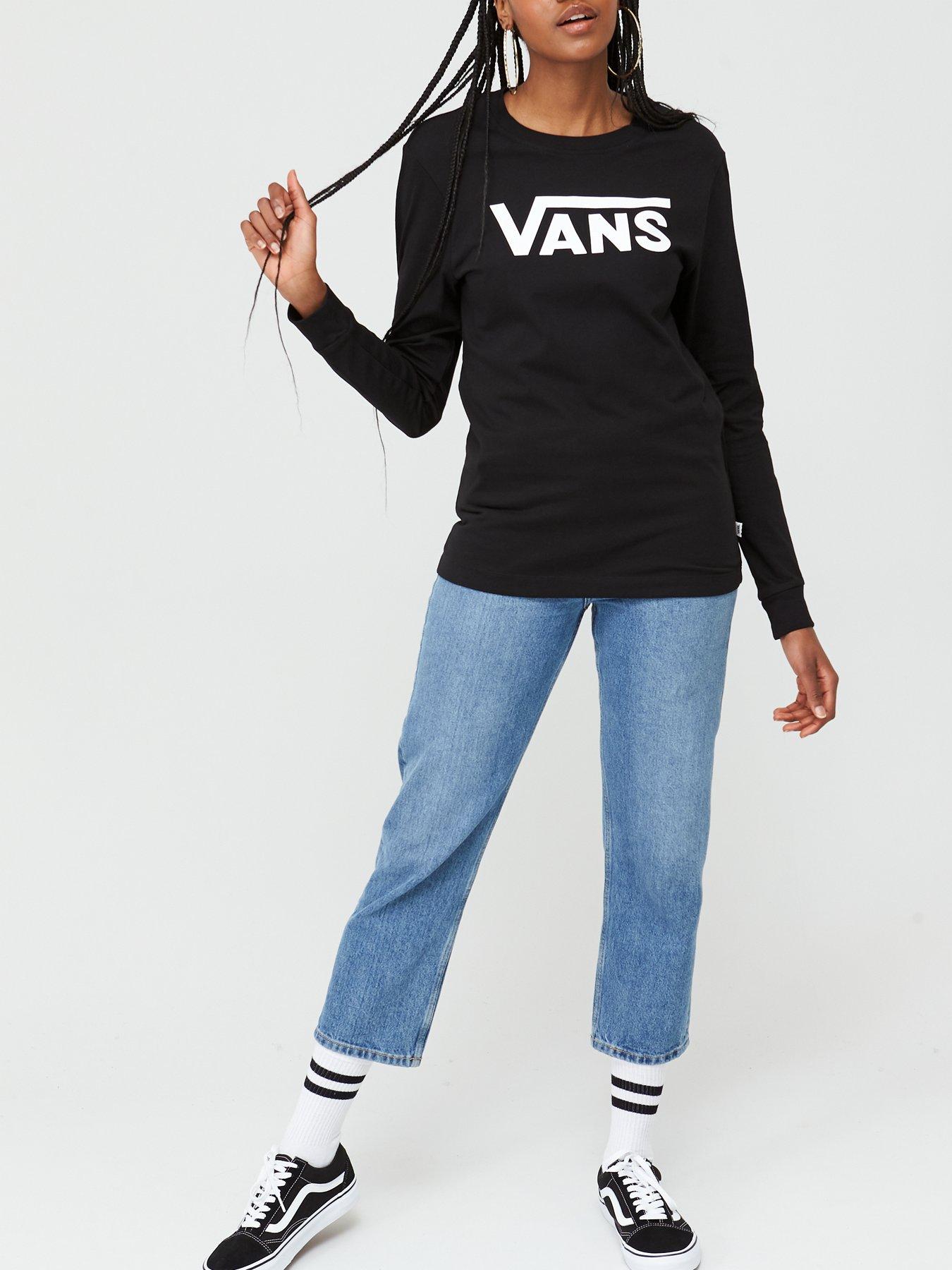 Vans classic logo long clearance sleeve t shirt