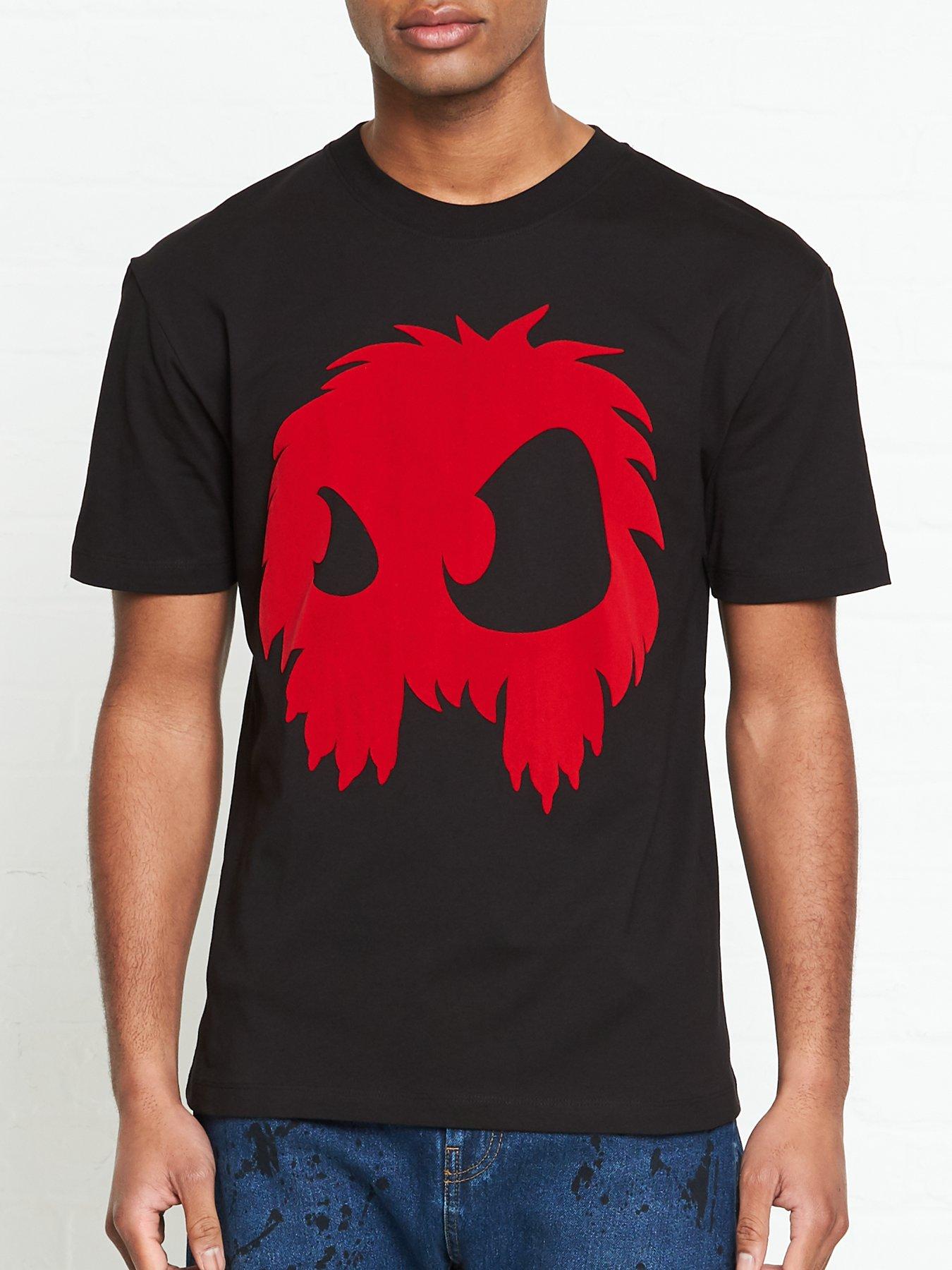 black and red alexander mcqueen t shirt
