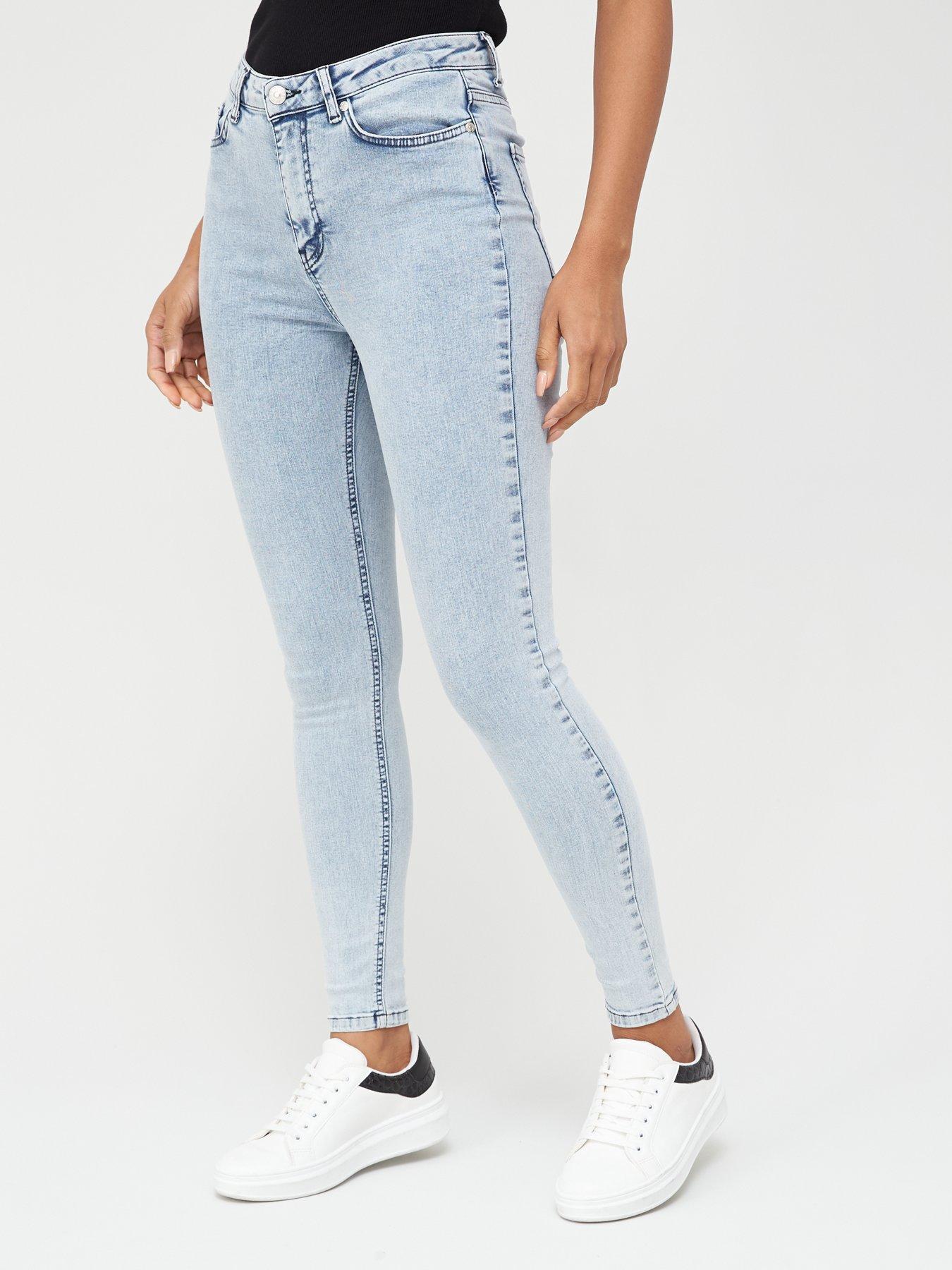 NEW V BY VERY WHITE ADDISON HIGH WAISTED PLUS SIZE SUPER SKINNY JEANS 18 20 22