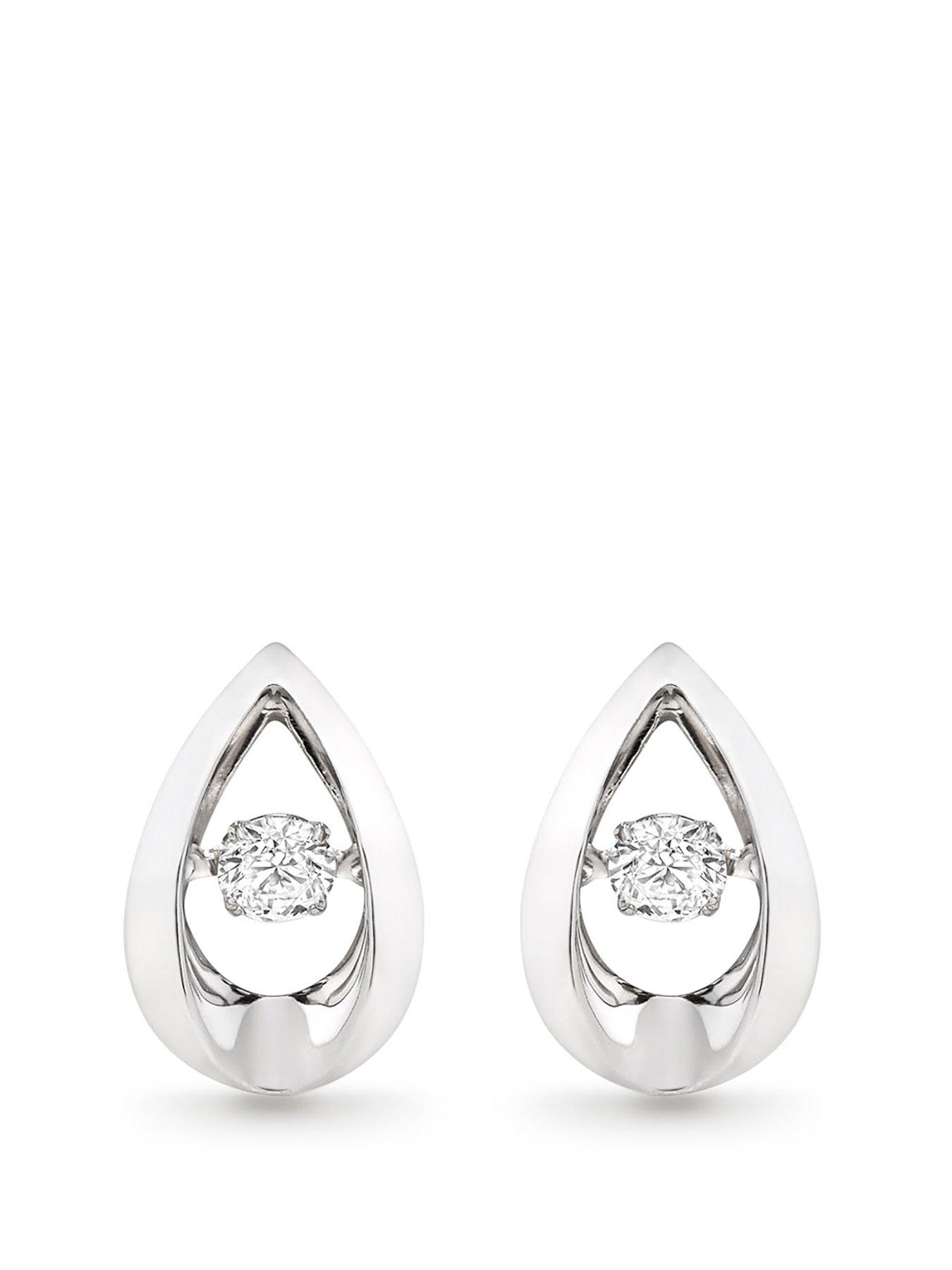 White gold diamond hot sale studs uk