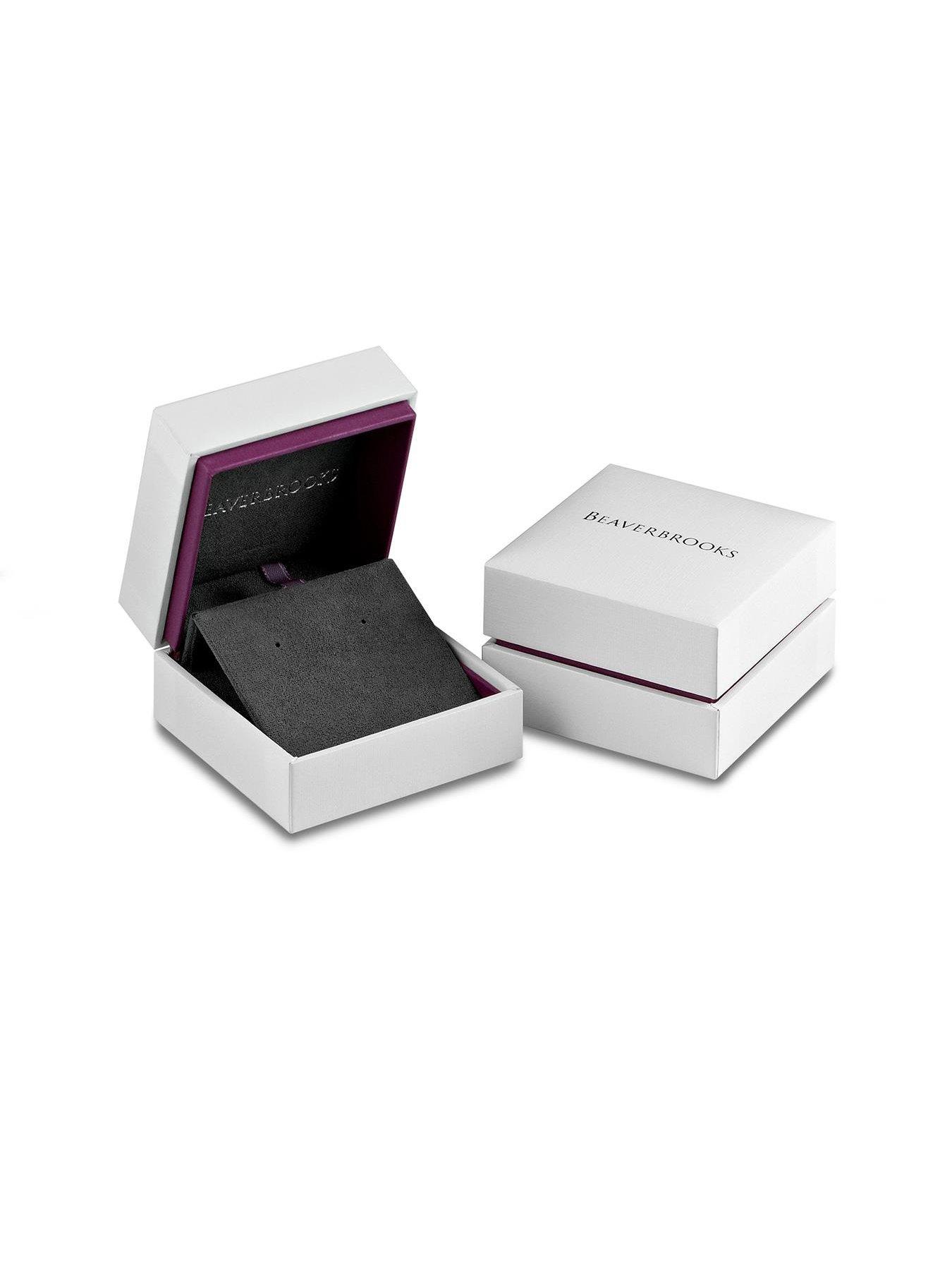 Image 3 of 3 of Beaverbrooks Silver Cubic Zirconia Hoop Earrings