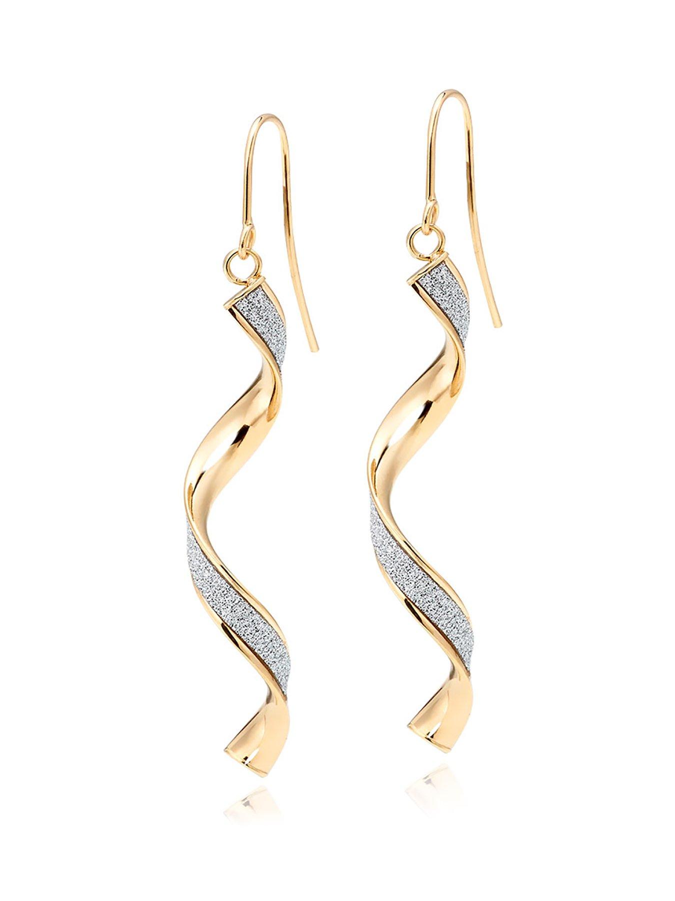 Jewellery & watches 9ct Gold Glitter Drop Earrings