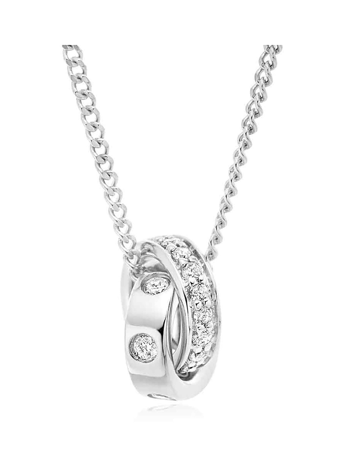 Beaverbrooks 9Ct White Gold Diamond Pendant review