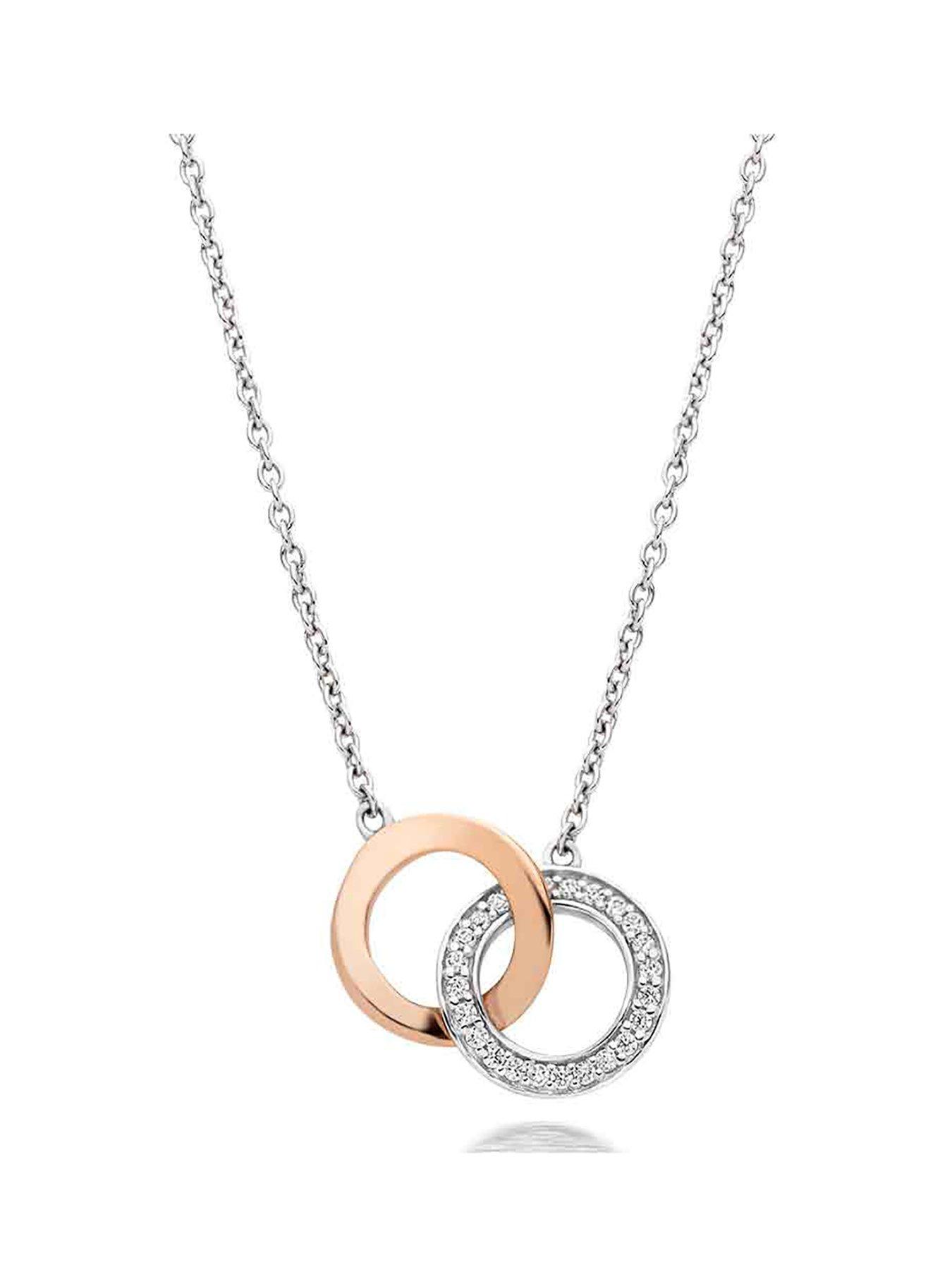 Rose gold necklace on sale uk