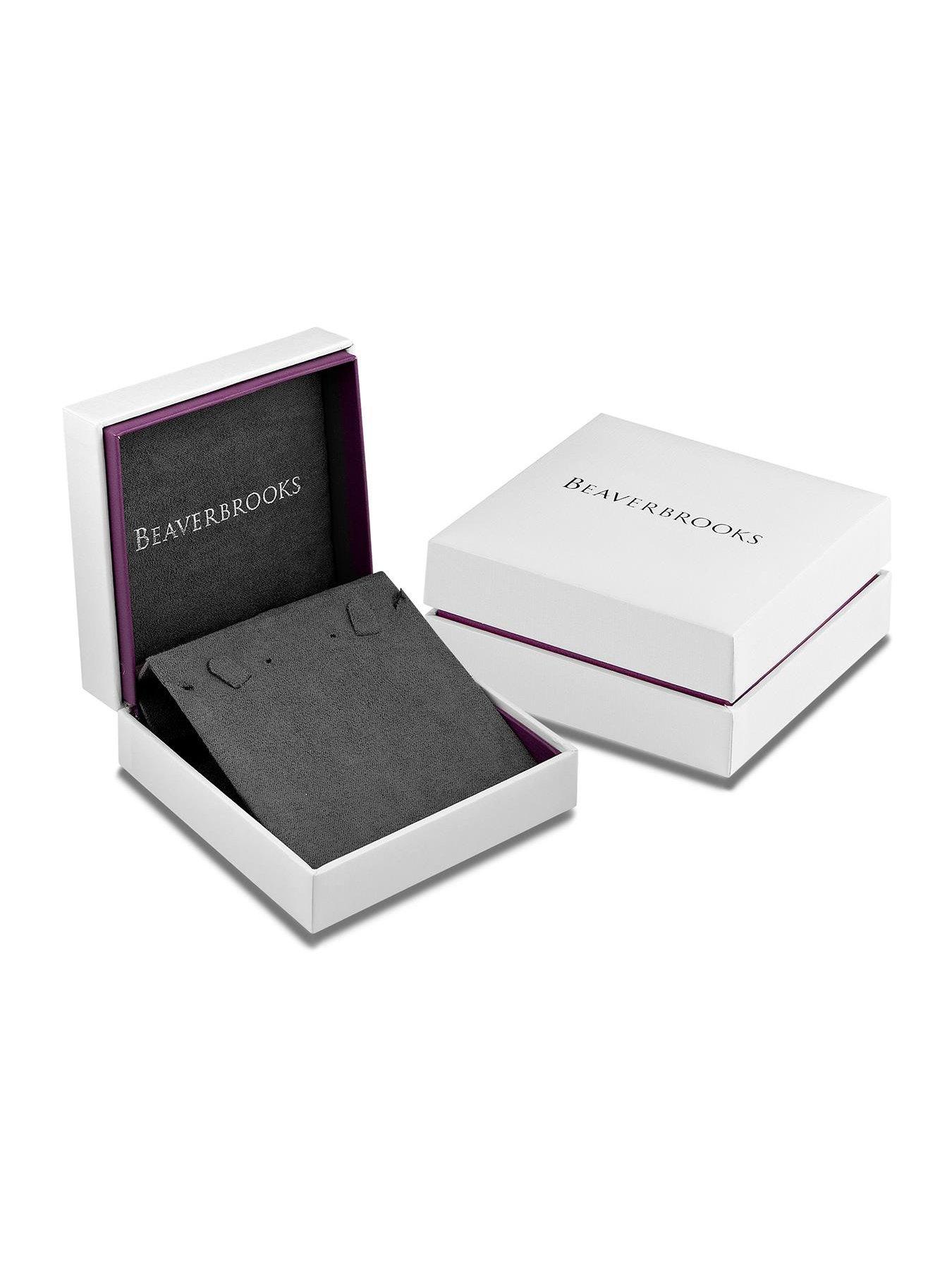 Image 3 of 4 of Beaverbrooks Silver Cubic Zirconia Double Heart Necklace
