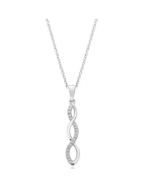 beaverbrooks-silver-cubic-zirconia-infinity-drop-pendant