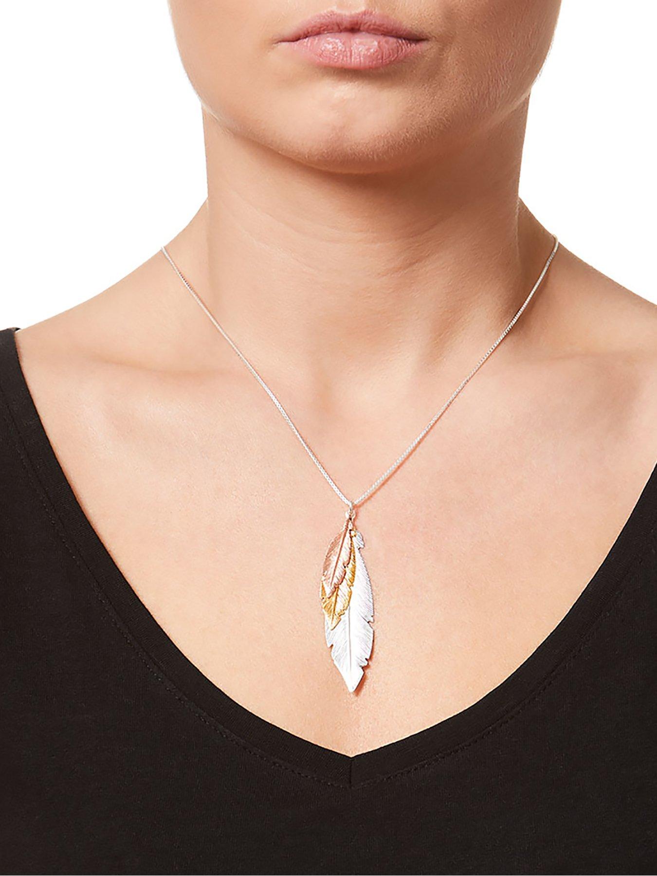 Beaverbrooks feather store necklace