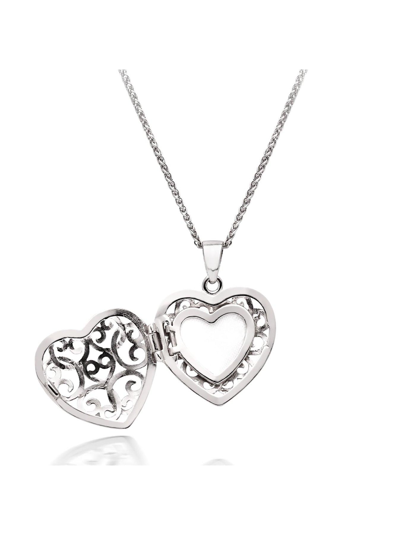 Image 2 of 4 of Beaverbrooks Silver Heart Locket Pendant