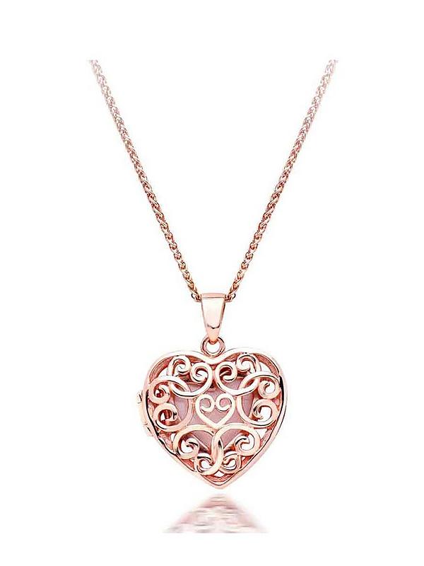 Rose Gold Colour Heart Charm Necklace 