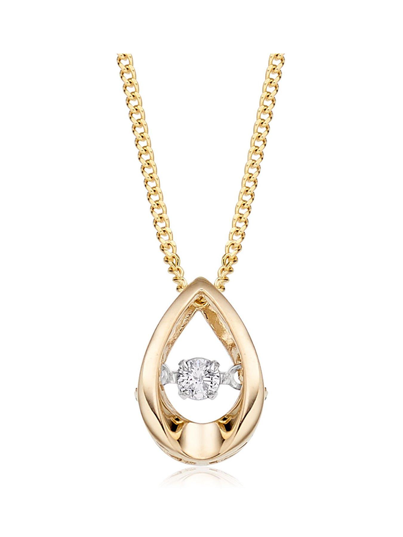 Beaverbrooks Dance 9ct Gold Diamond Pendant