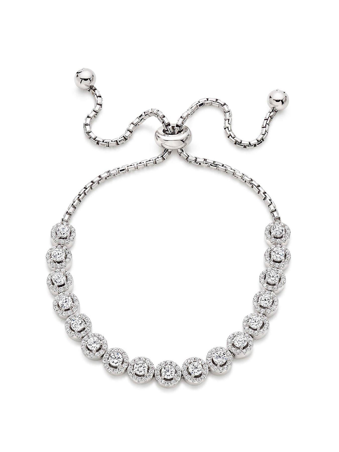 undefined Silver Cubic Zirconia Bracelet