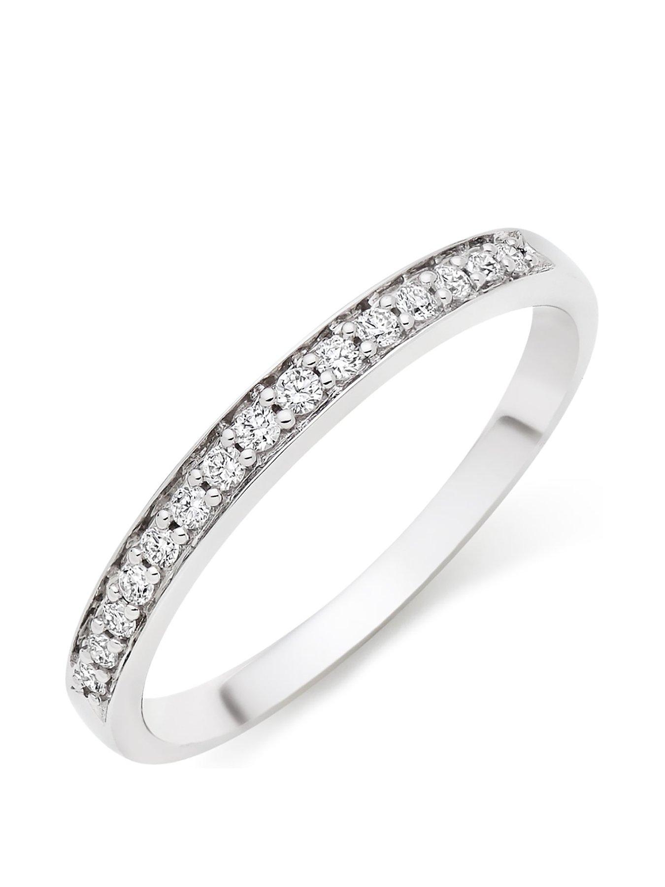 Image 1 of 4 of Beaverbrooks 18ct White Gold Diamond Wedding Ring