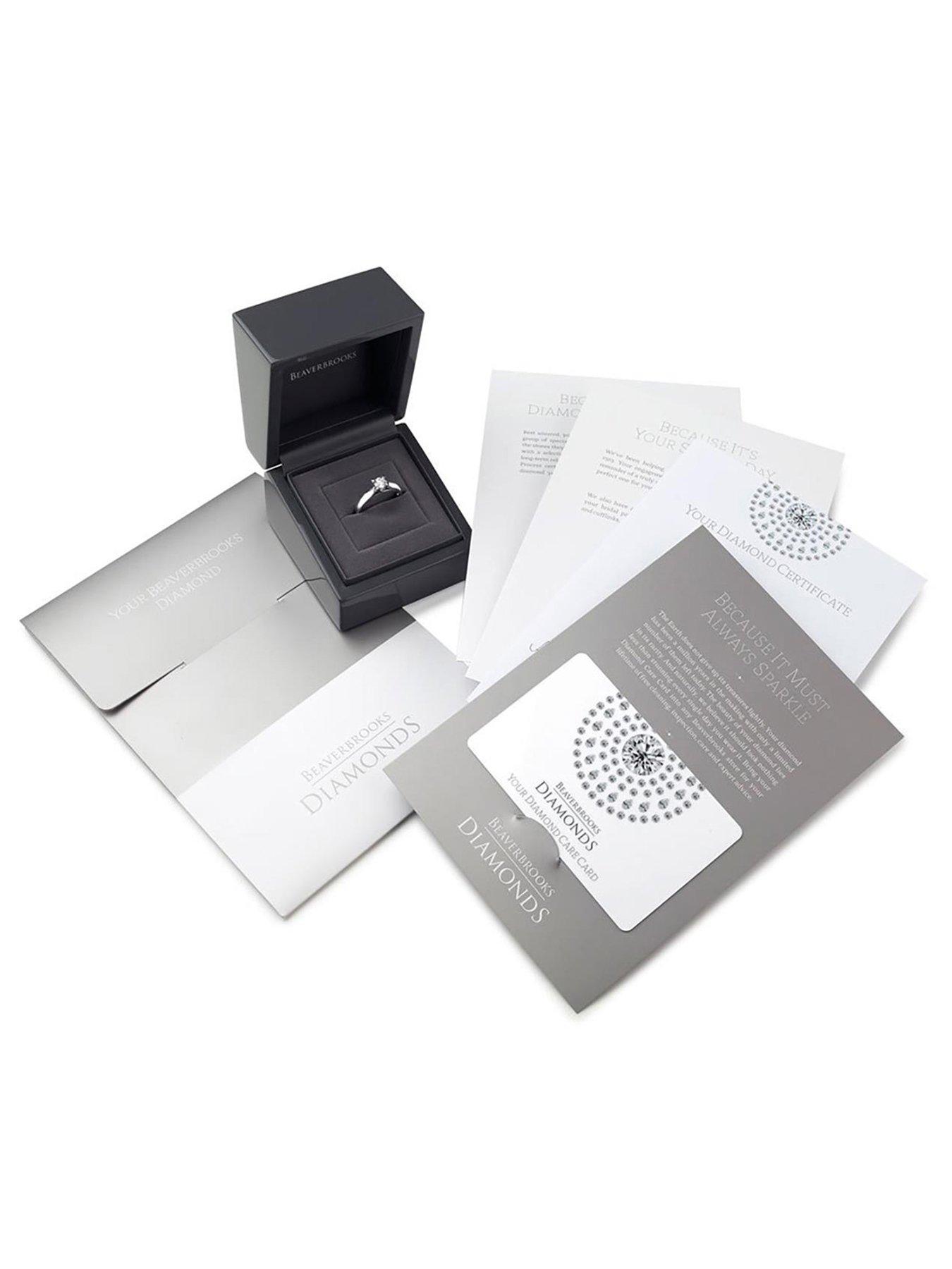 Image 4 of 4 of Beaverbrooks 18ct White Gold Diamond Wedding Ring