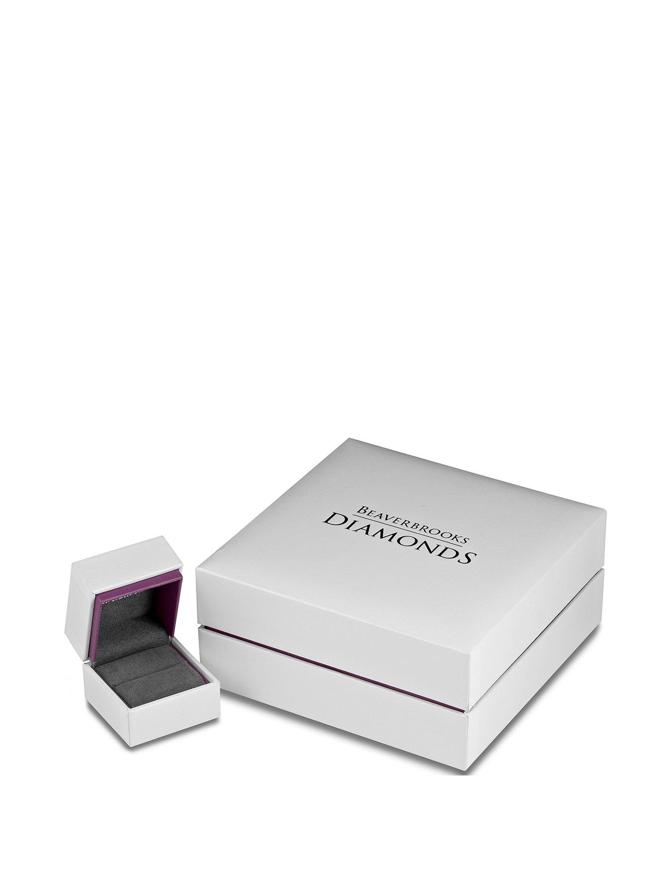 Image 3 of 5 of Beaverbrooks 18ct White Gold Diamond Halo Ring