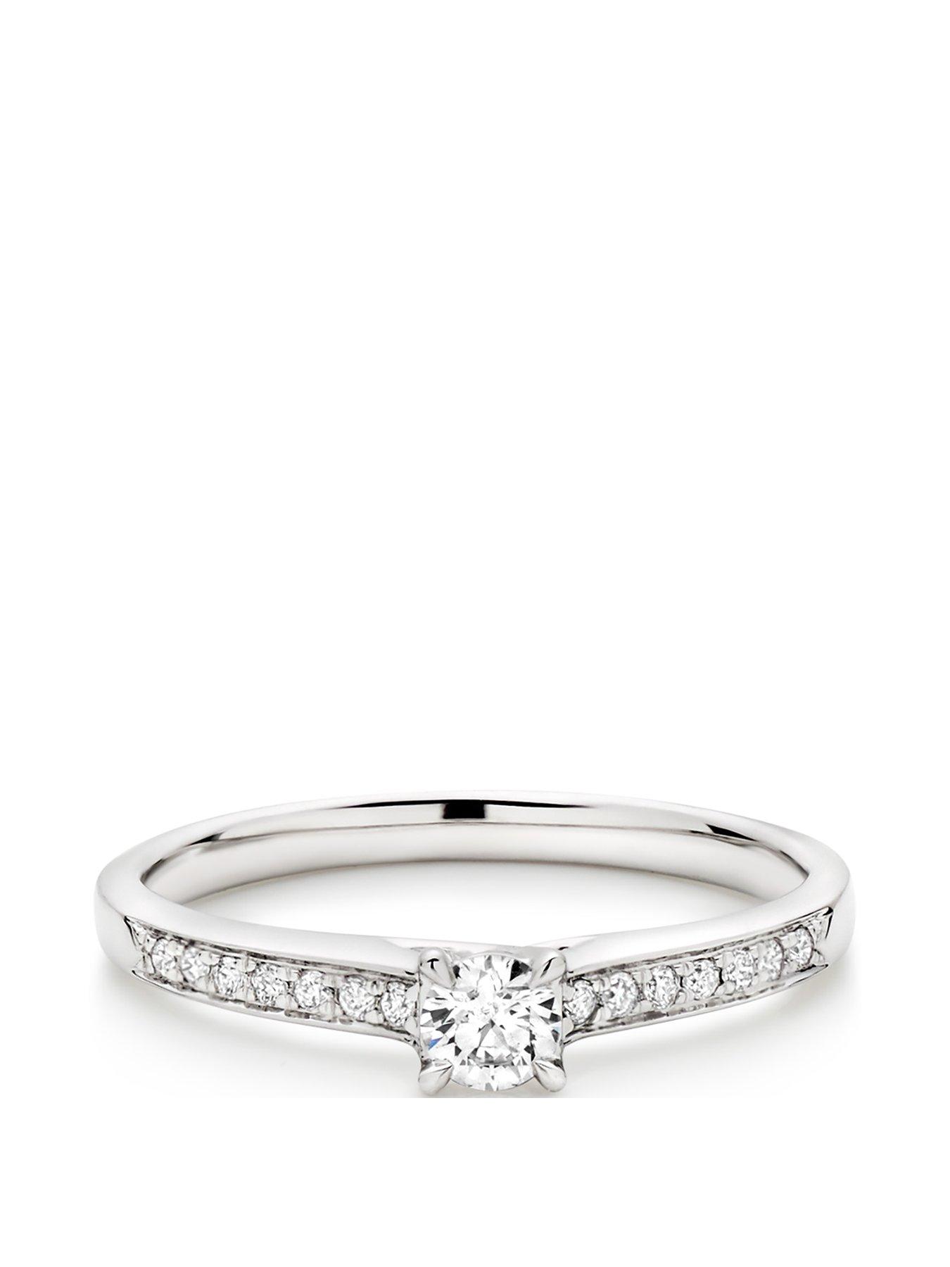 Image 2 of 7 of Beaverbrooks Platinum Diamond Solitaire Ring