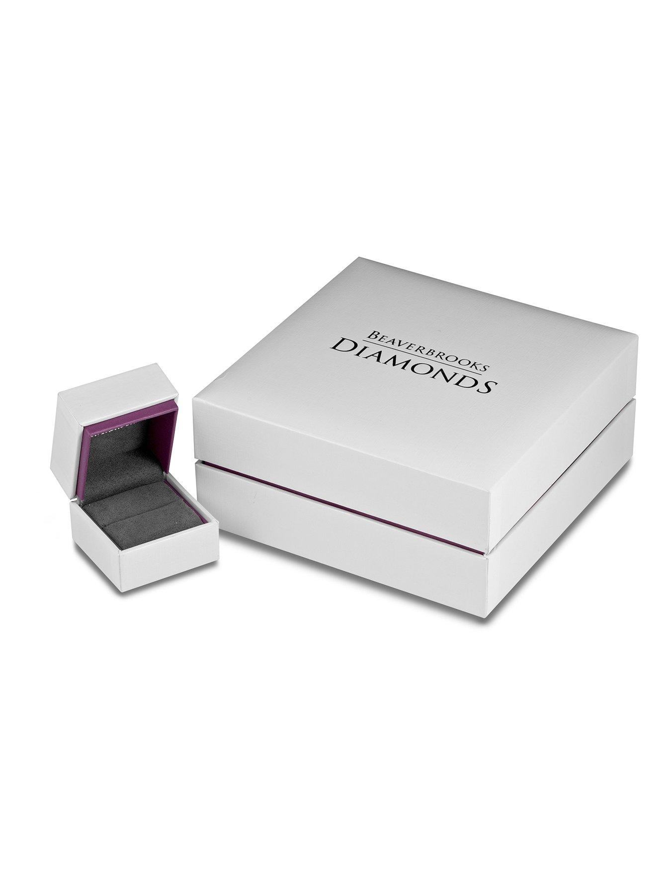 Image 5 of 7 of Beaverbrooks Platinum Diamond Pear Shaped Cluster Halo Ring
