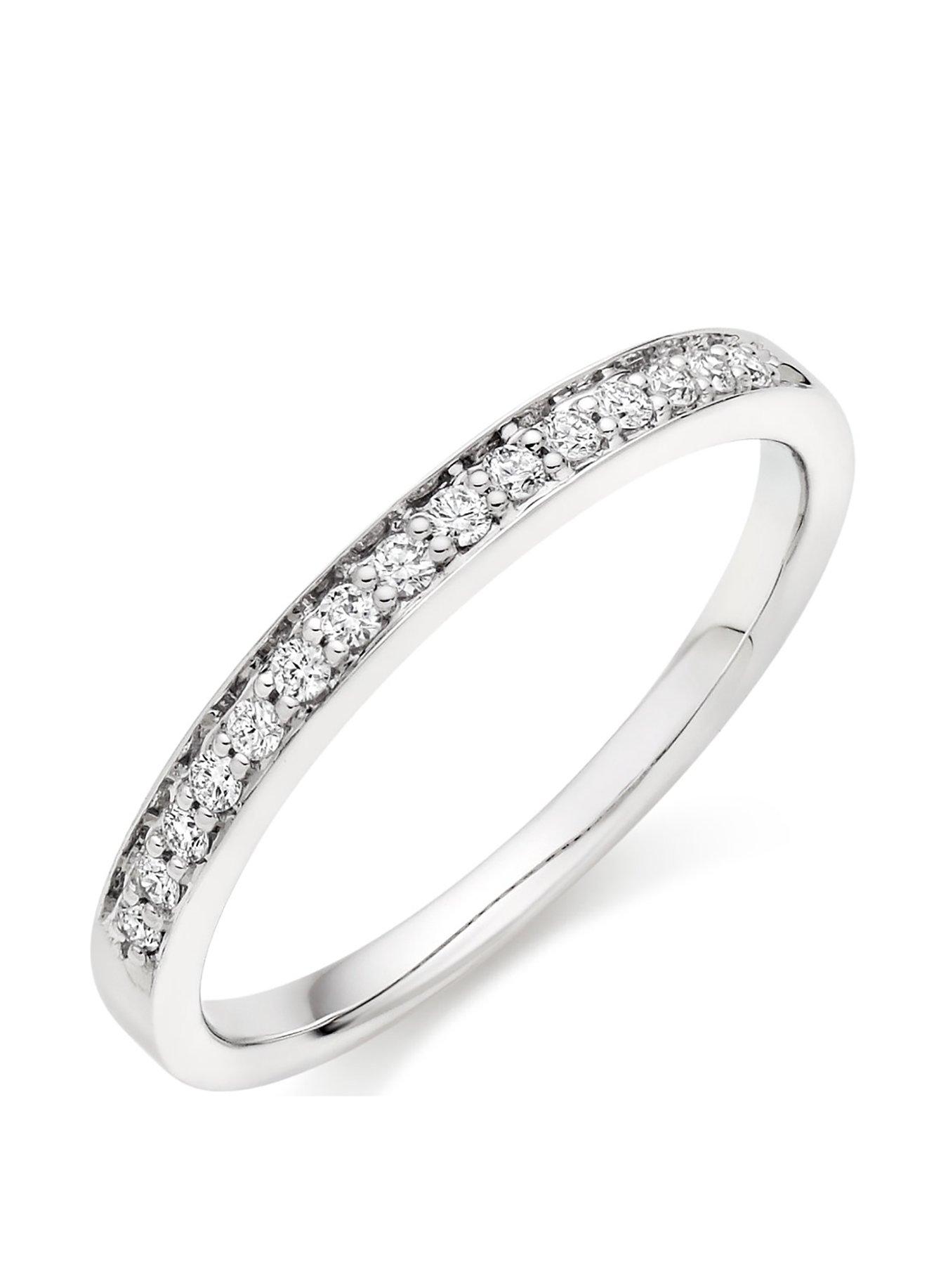 Image 1 of 5 of Beaverbrooks 9ct White Gold Diamond Half Eternity Ring