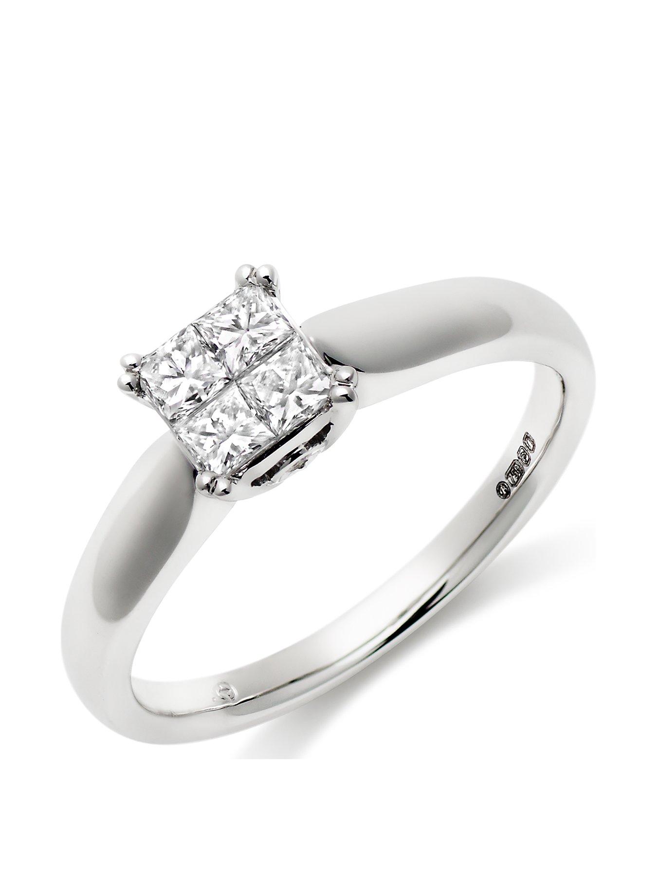 Beaverbrooks 18Ct White Gold Diamond Cluster Ring review