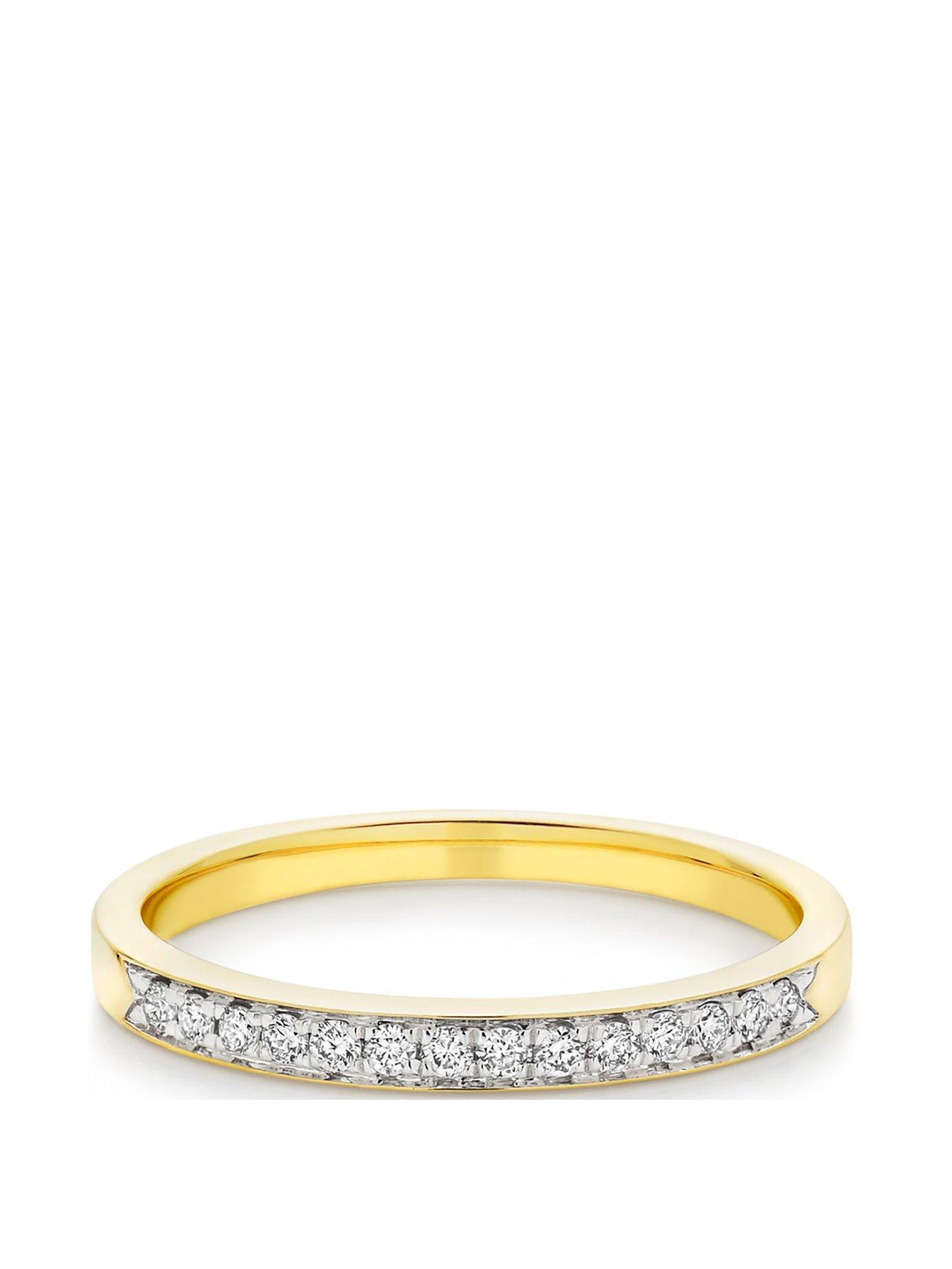 Image 2 of 4 of Beaverbrooks 18ct Gold Diamond Half Eternity Wedding Ring