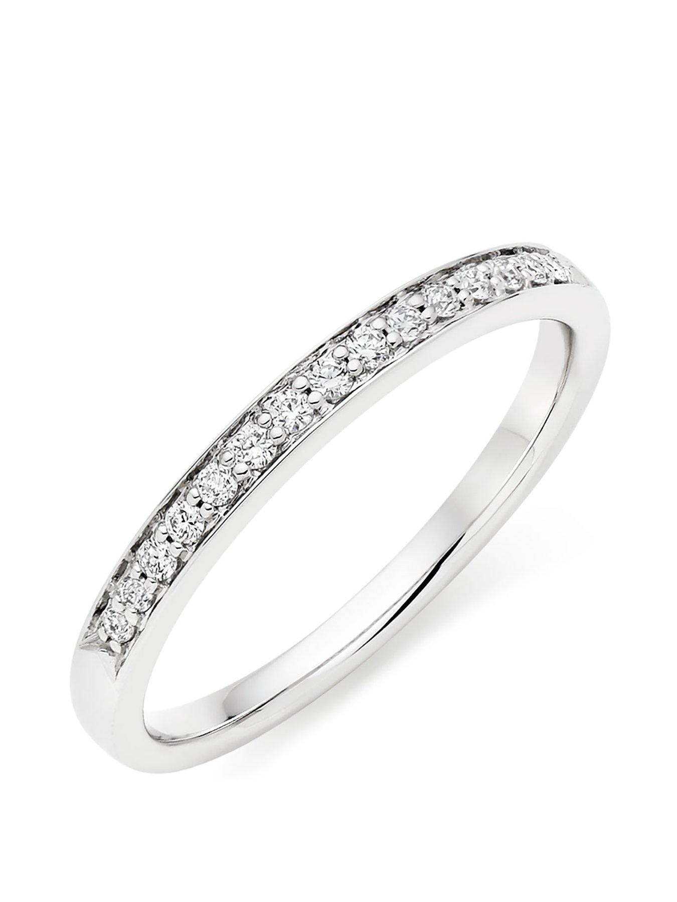 Image 1 of 5 of Beaverbrooks Platinum Diamond Half Eternity Ring